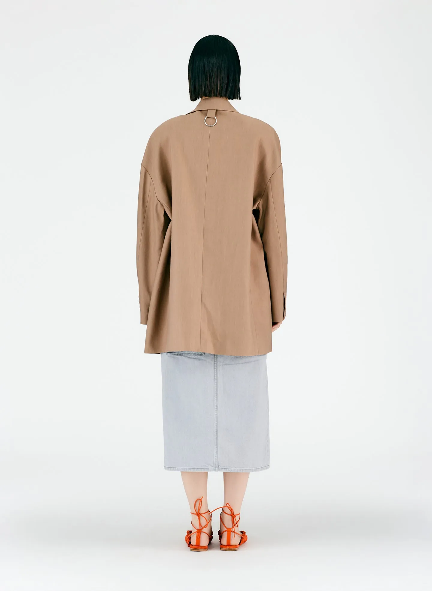 Linen Viscose Car Coat sold by Tibi product image thumbnail 3