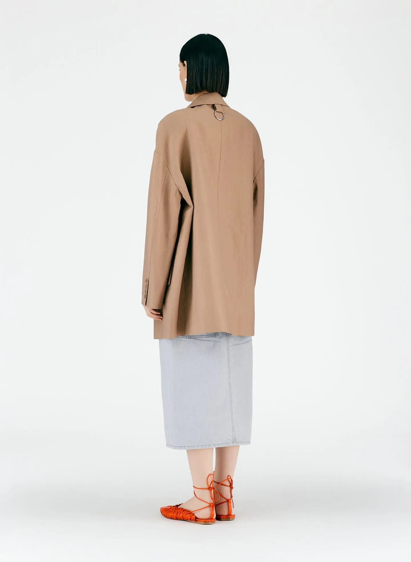 Linen Viscose Car Coat sold by Tibi product image thumbnail 4