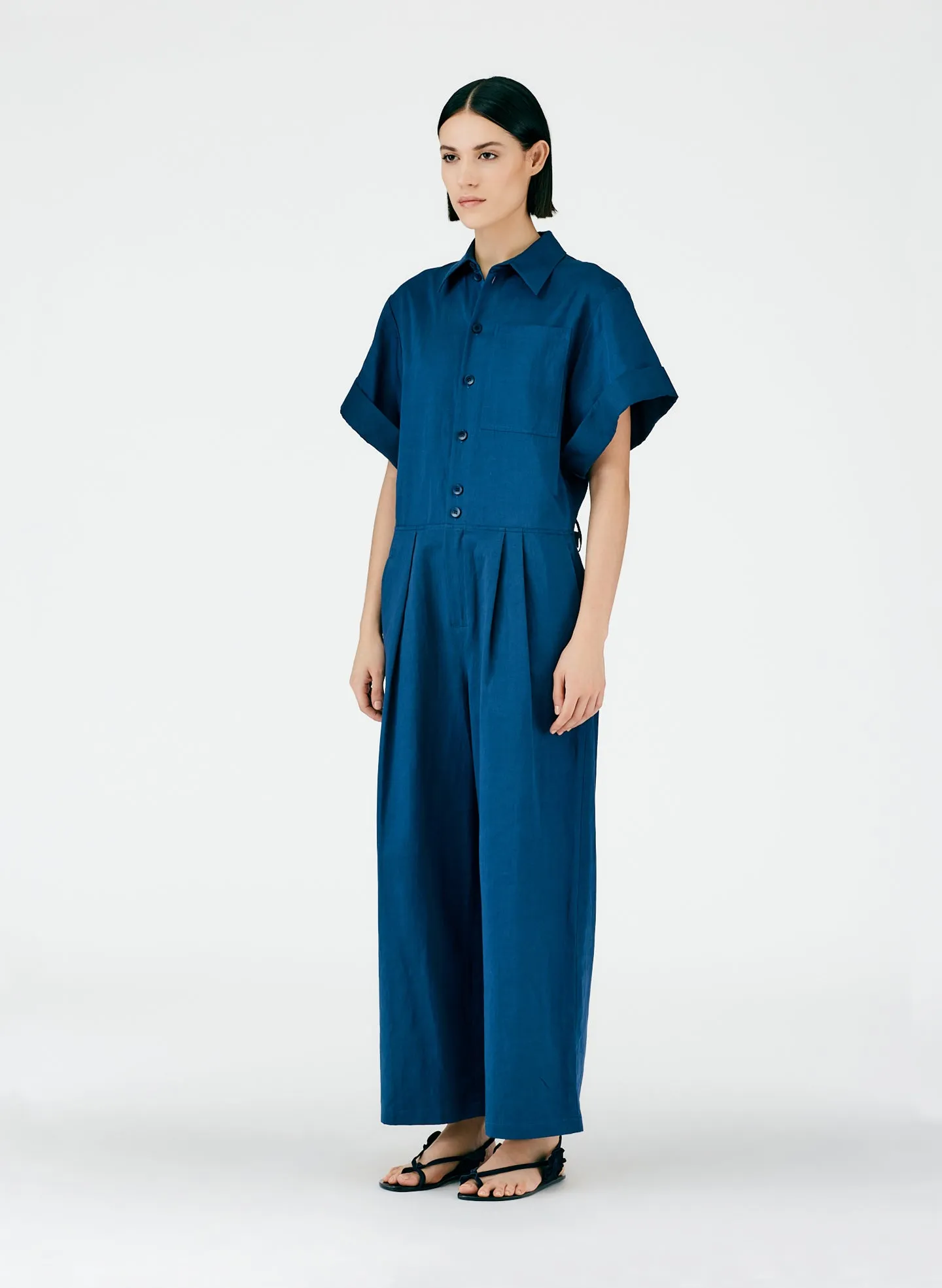 Cotton Linen Sateen Jumpsuit sold by Tibi product image thumbnail 2