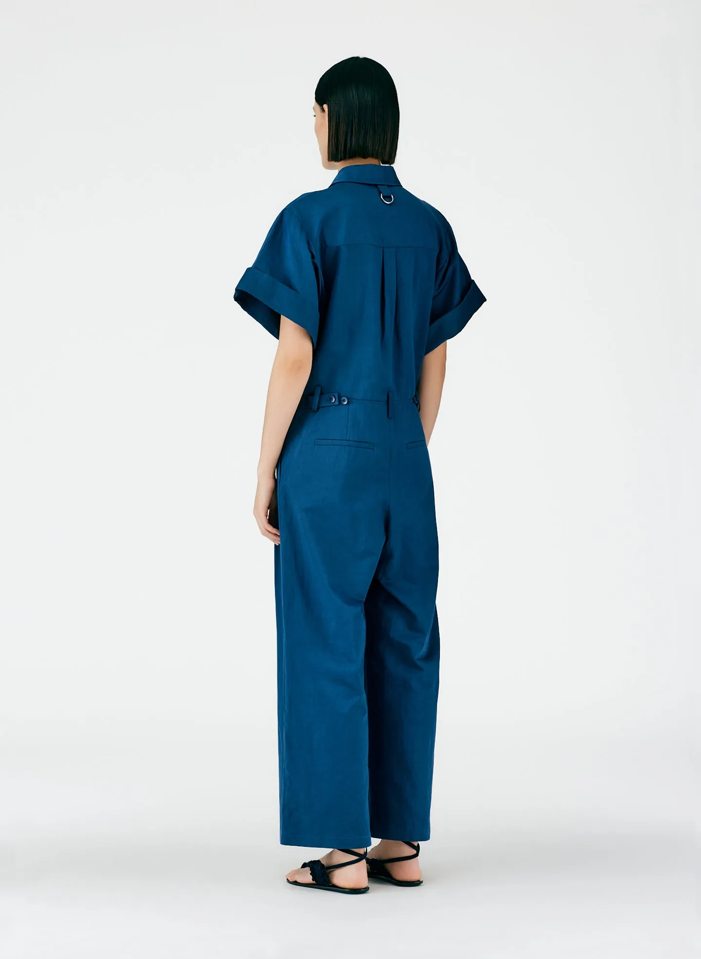 Cotton Linen Sateen Jumpsuit sold by Tibi product image thumbnail 3