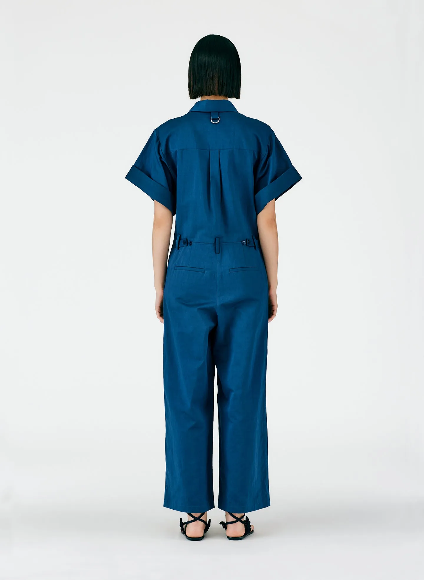 Cotton Linen Sateen Jumpsuit sold by Tibi product image thumbnail 4