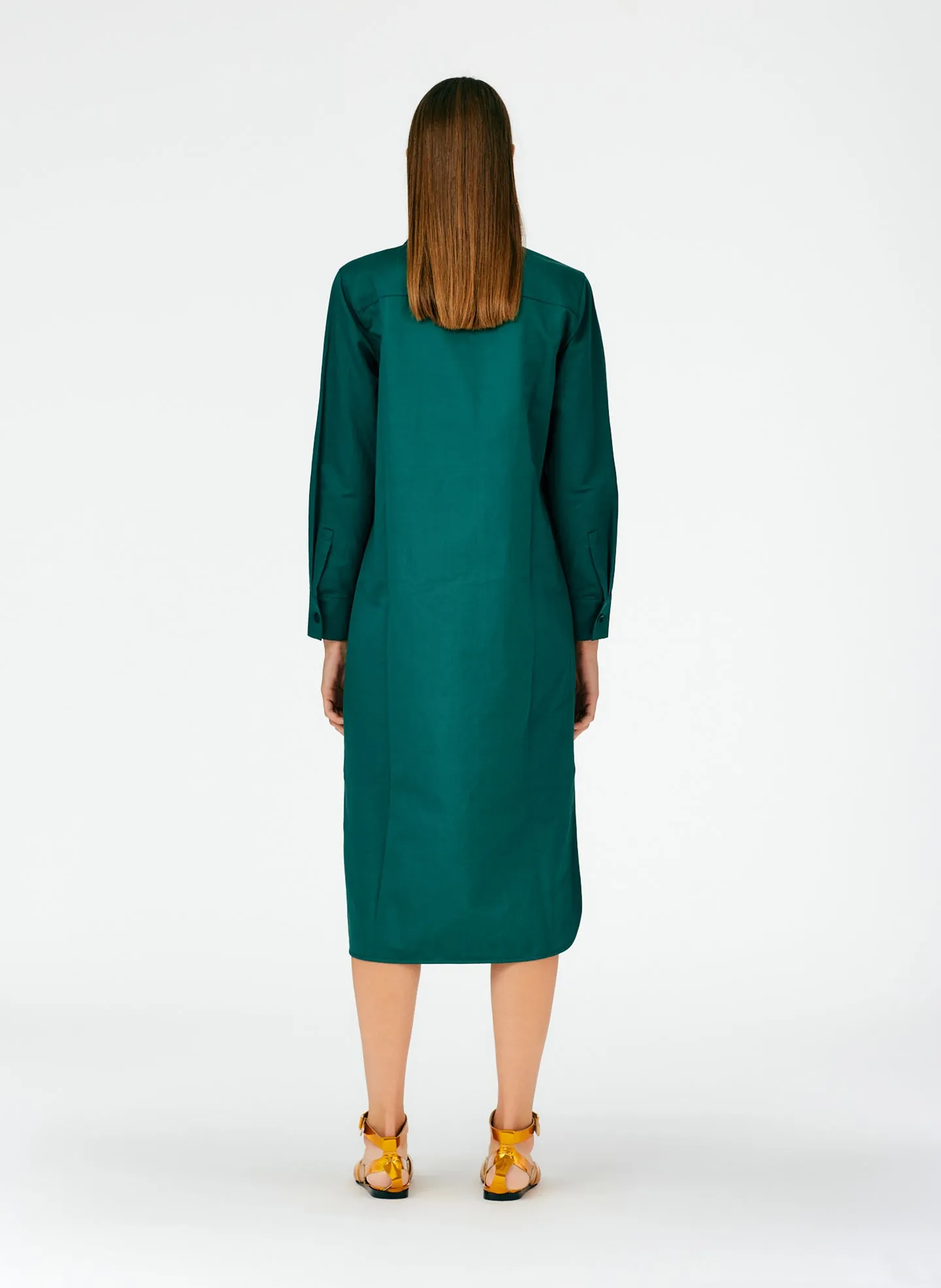 Cotton Linen Sateen Shirtdress sold by Tibi product image thumbnail 4