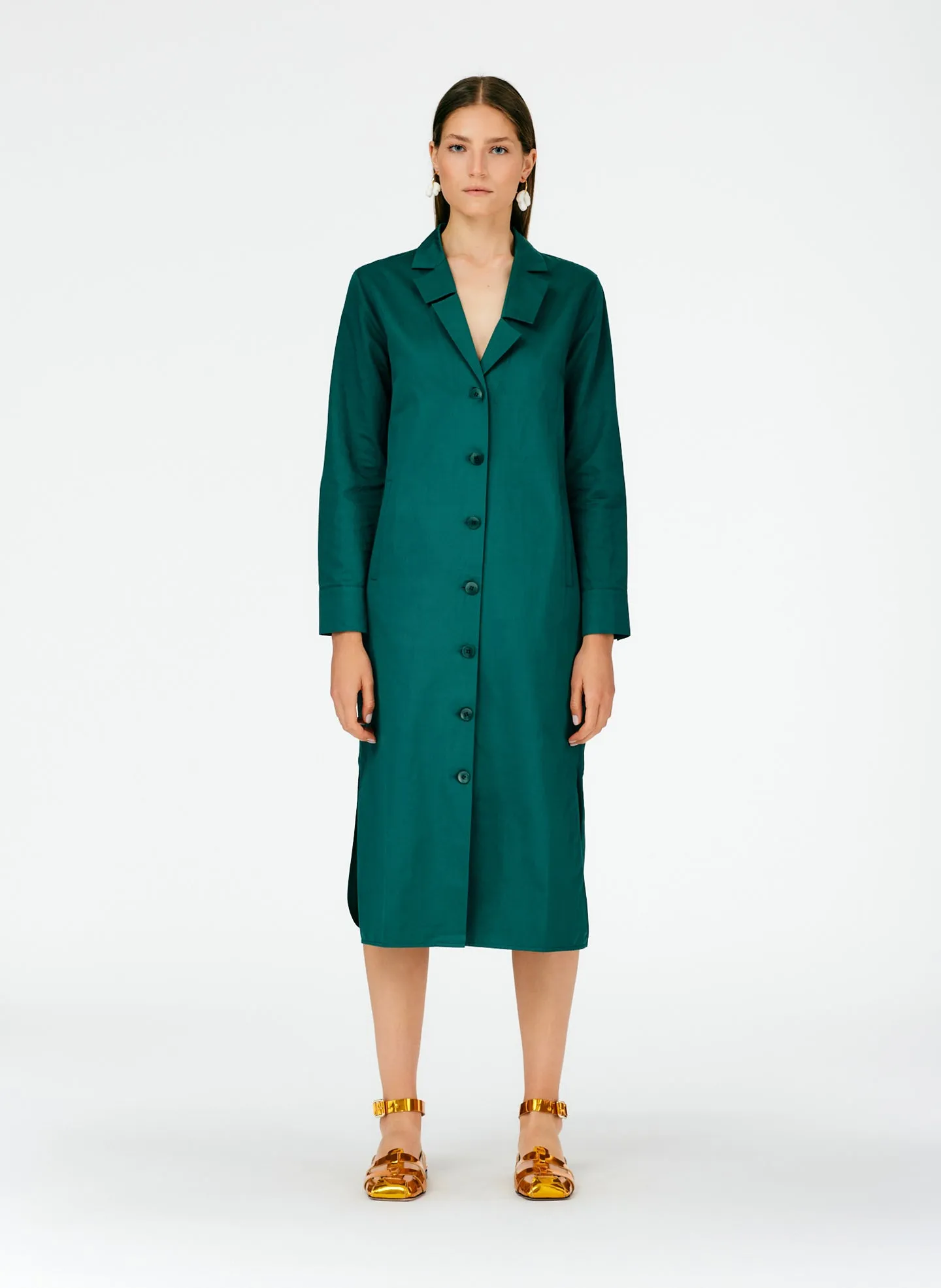 Cotton Linen Sateen Shirtdress sold by Tibi