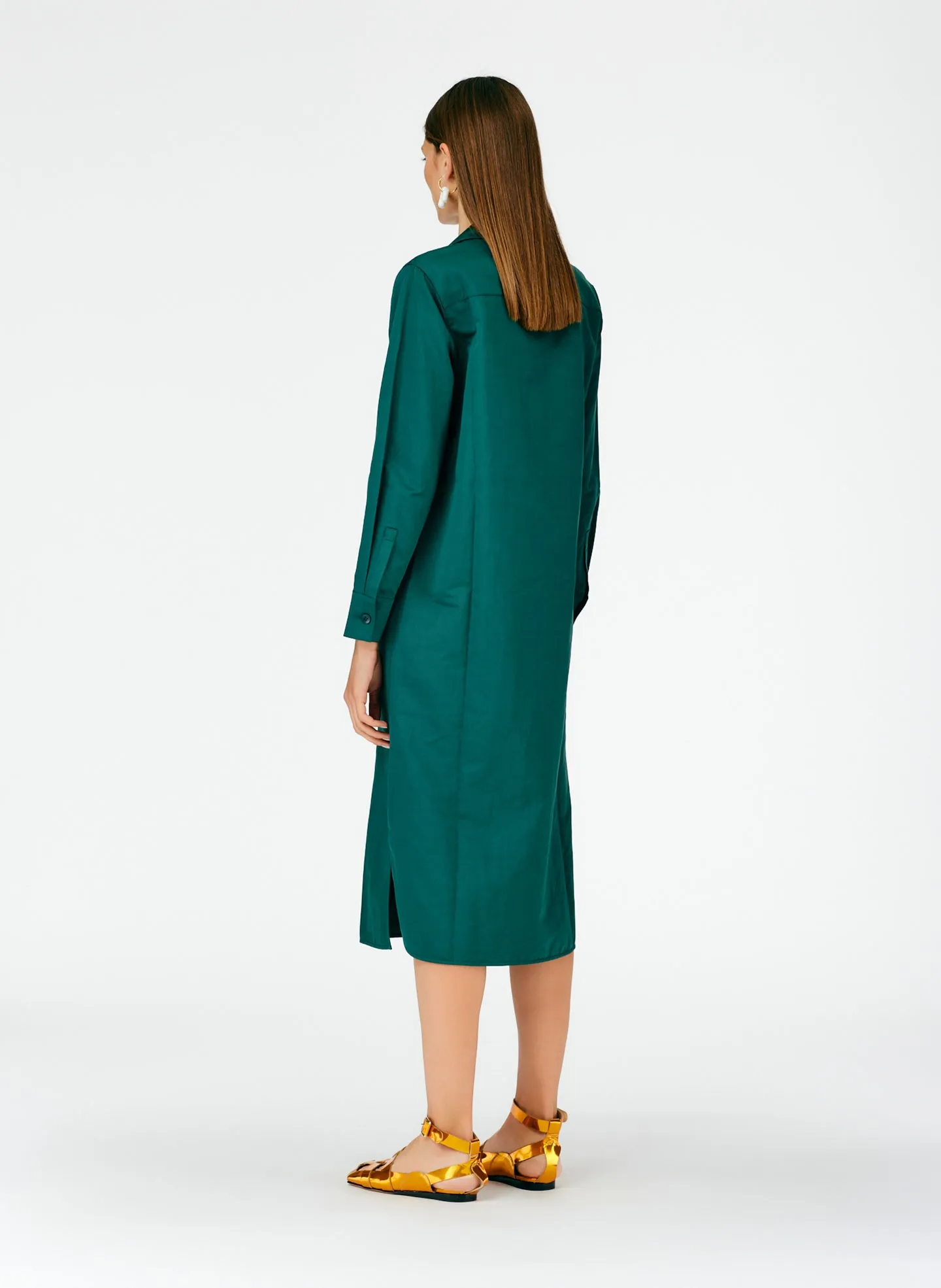 Cotton Linen Sateen Shirtdress sold by Tibi product image thumbnail 3