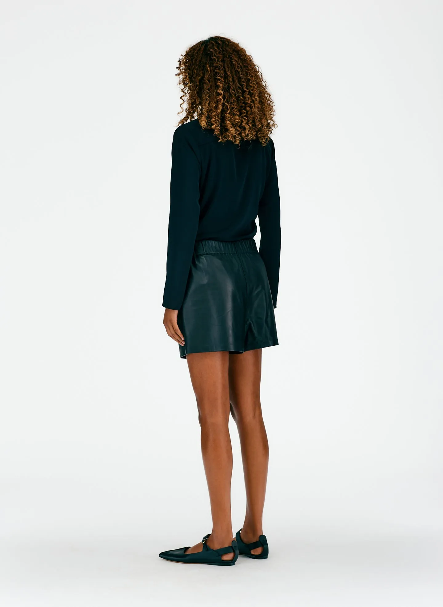 Leather Pull On Shorts sold by Tibi product image thumbnail 3