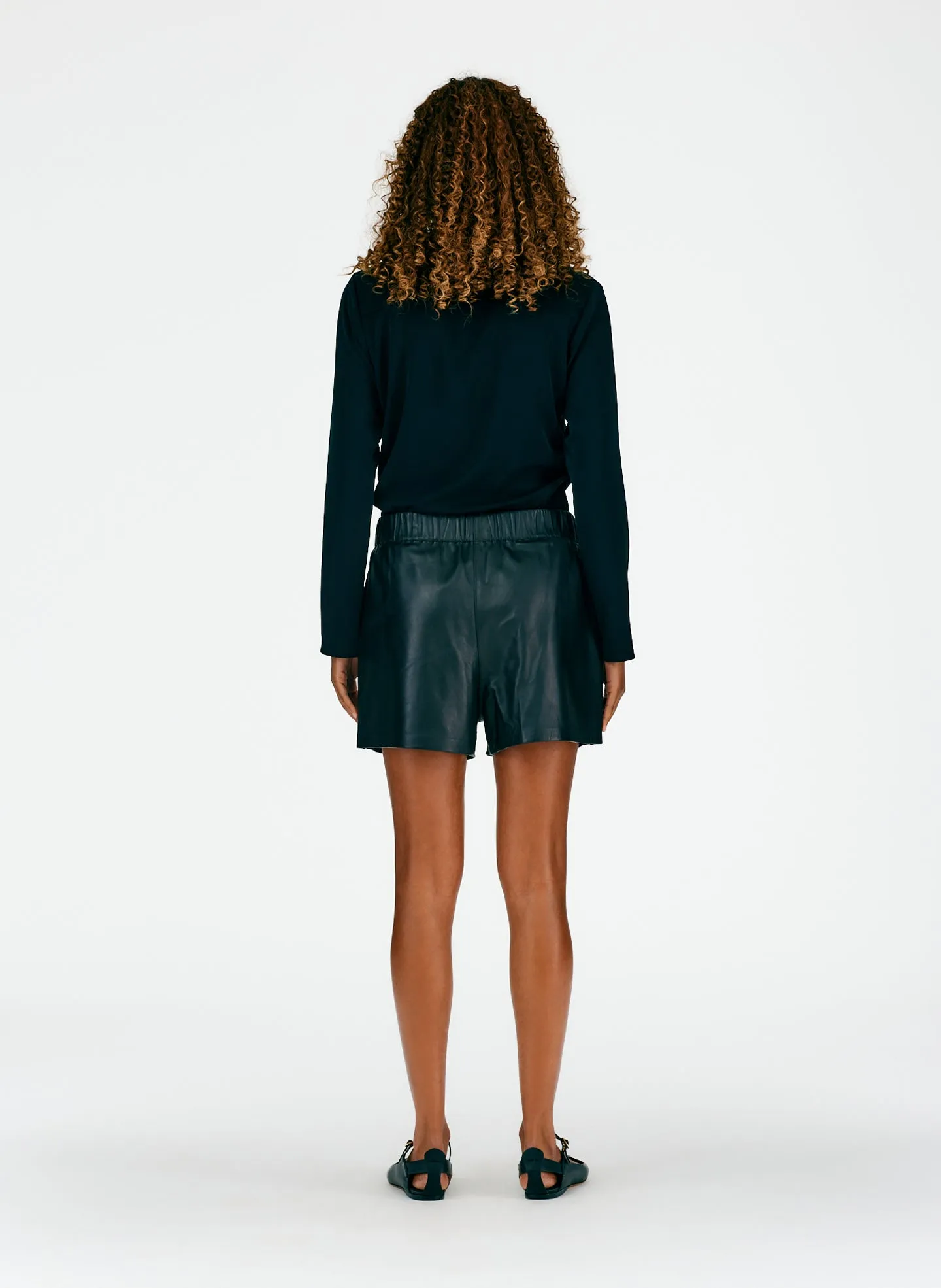 Leather Pull On Shorts sold by Tibi product image thumbnail 4
