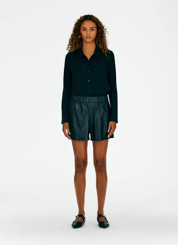 Leather Pull On Shorts sold by Tibi
