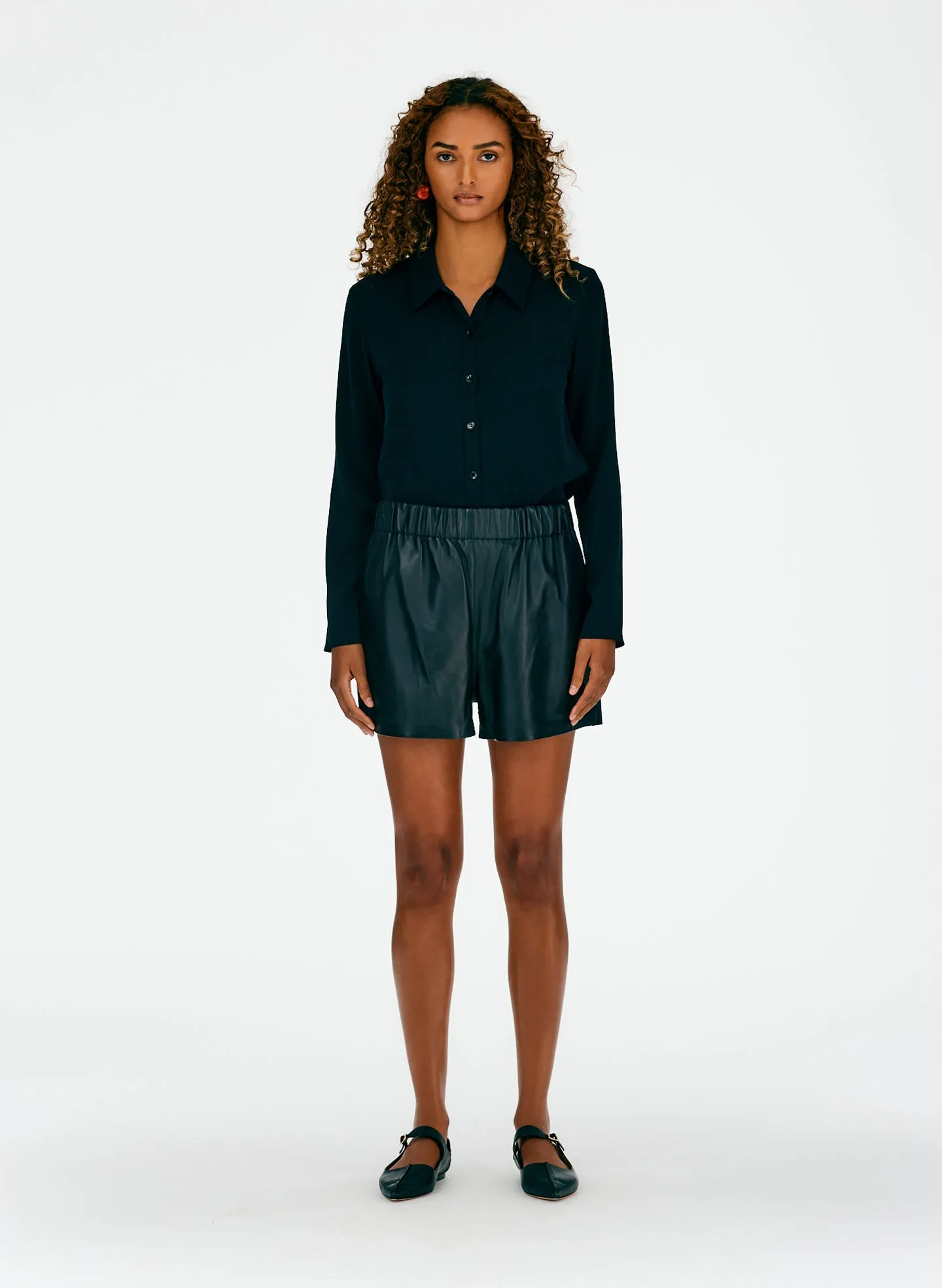 Leather Pull On Shorts sold by Tibi