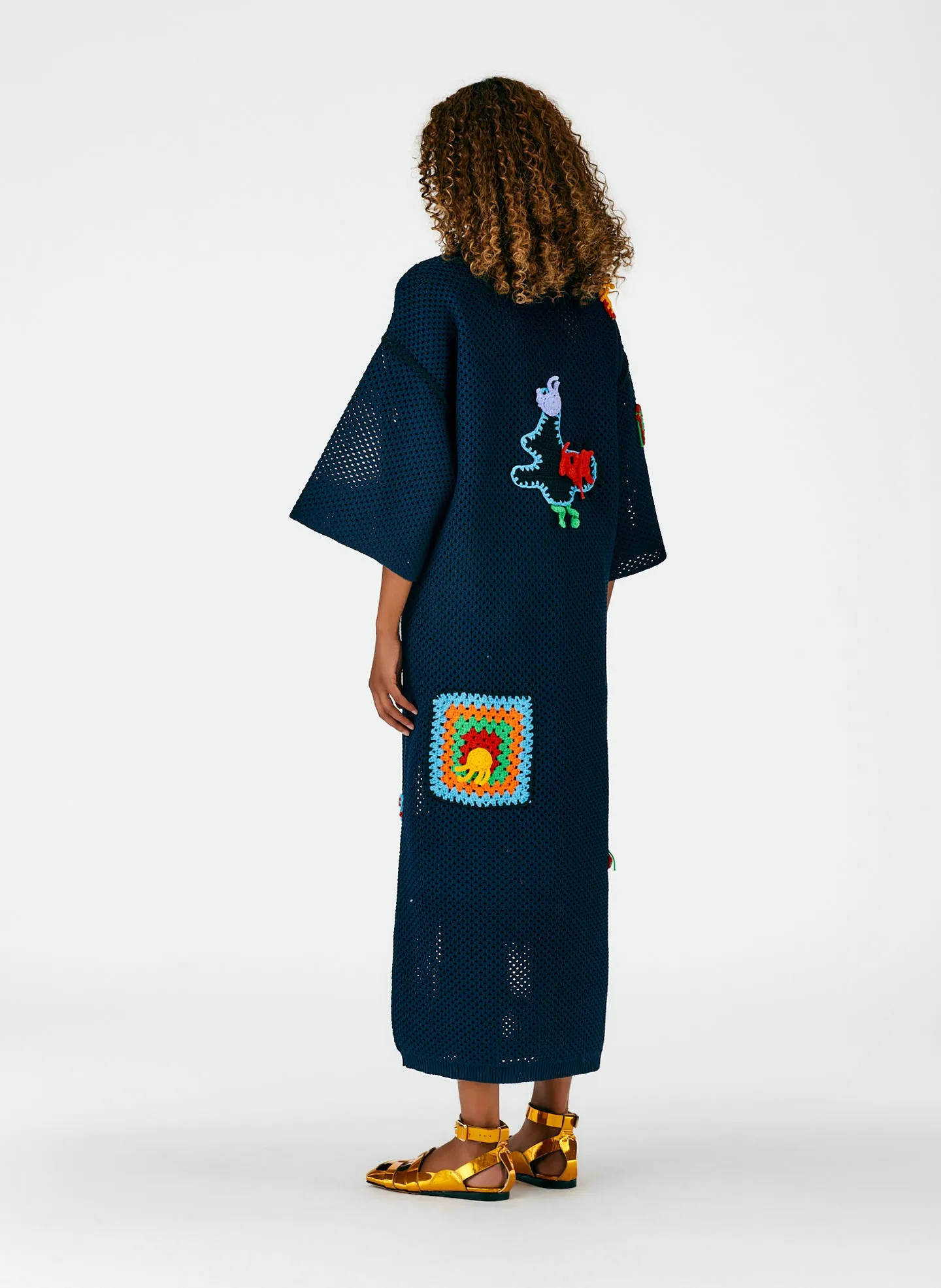 Tech Crochet Polo Shirtdress sold by Tibi product image thumbnail 4