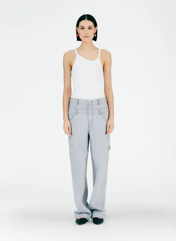 Grey Denim Double Waisted Sam Jean sold by Tibi