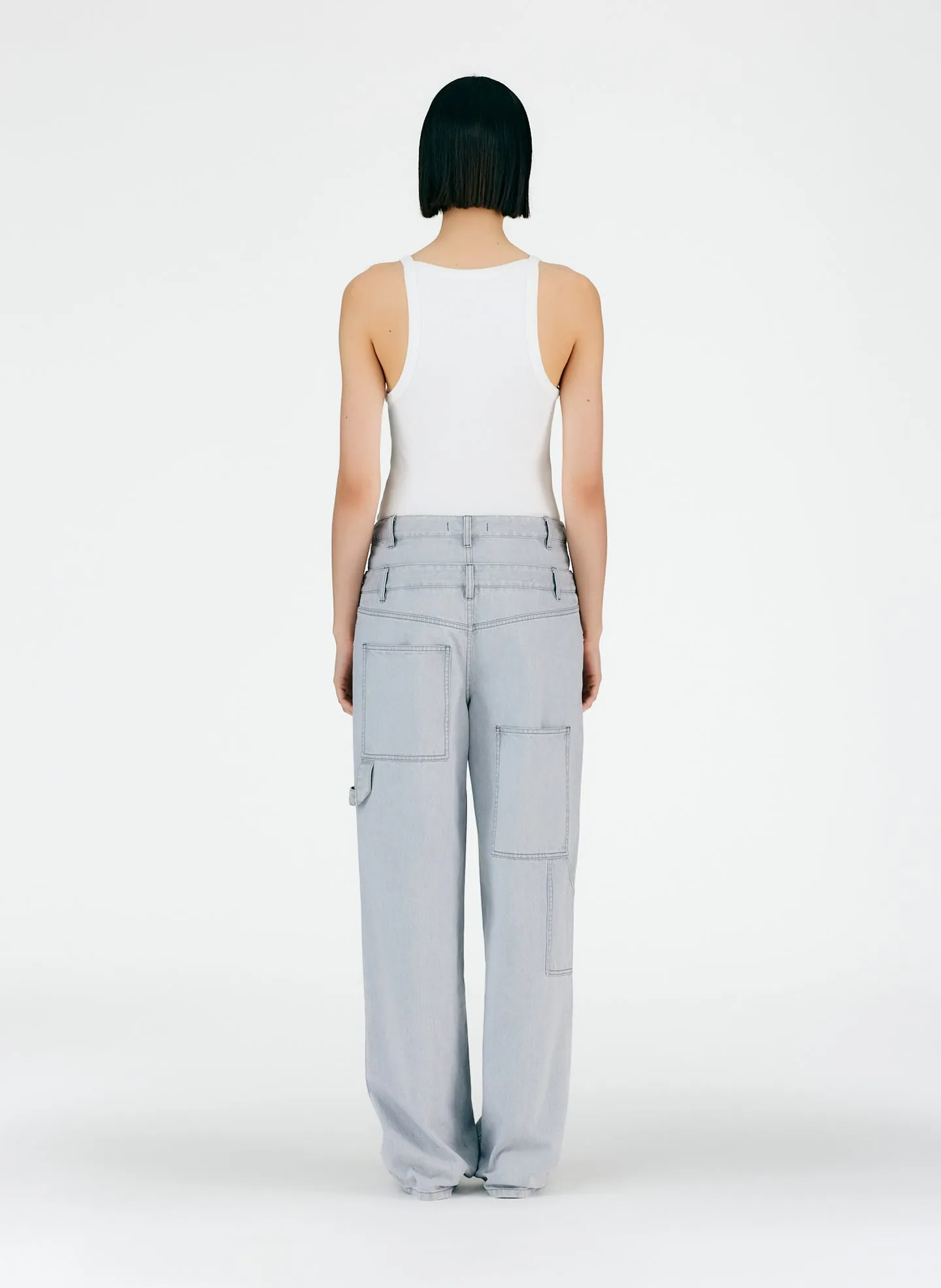 Grey Denim Double Waisted Sam Jean sold by Tibi product image thumbnail 3