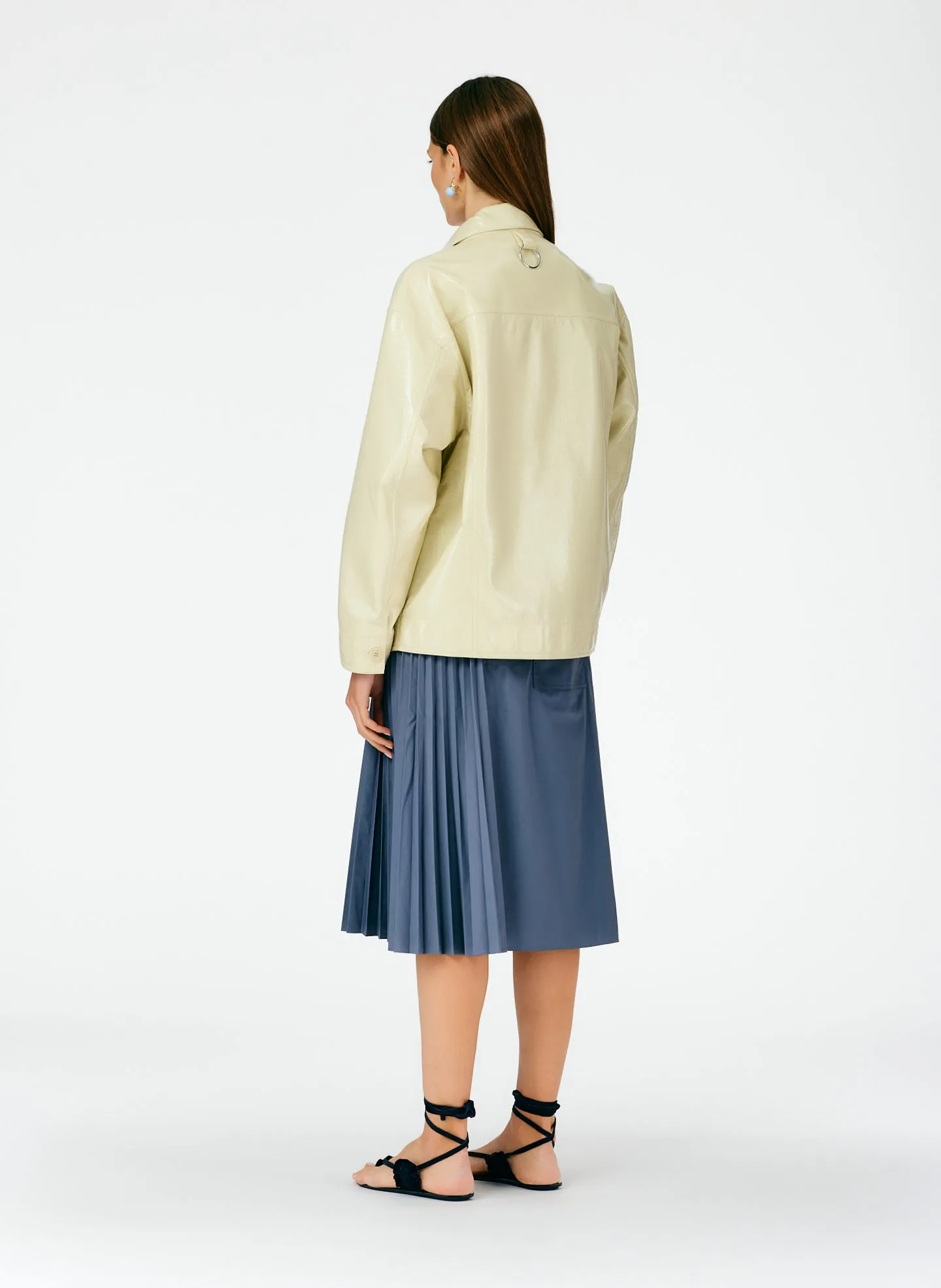 Faux Patent Leather Oversized Jacket sold by Tibi product image thumbnail 3