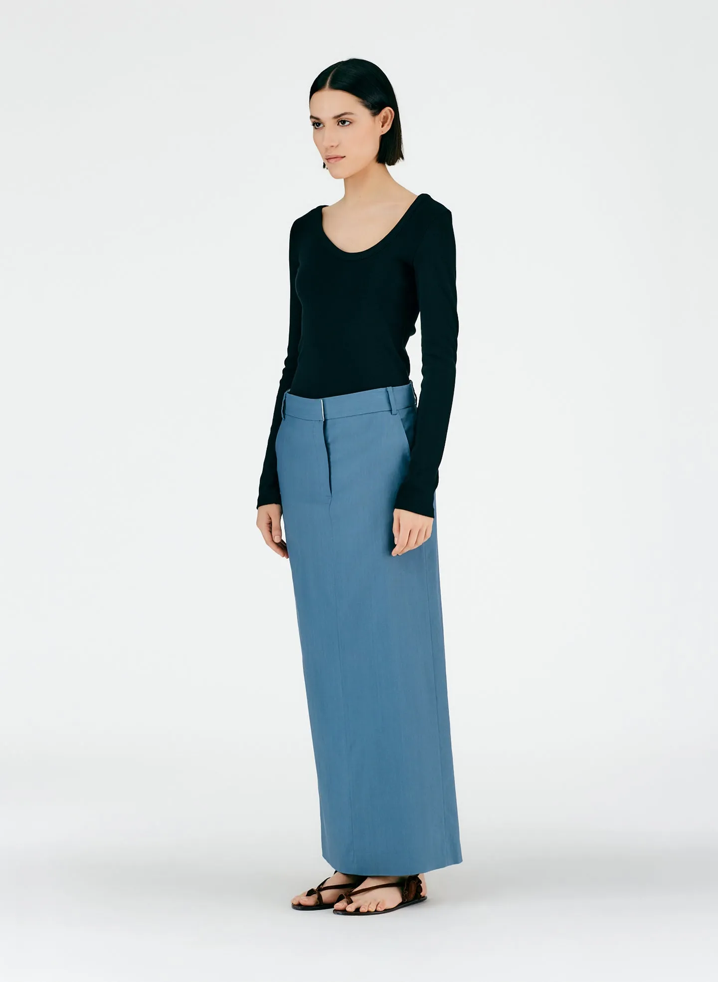 Fluid Suiting Maxi Trouser Skirt sold by Tibi product image thumbnail 2