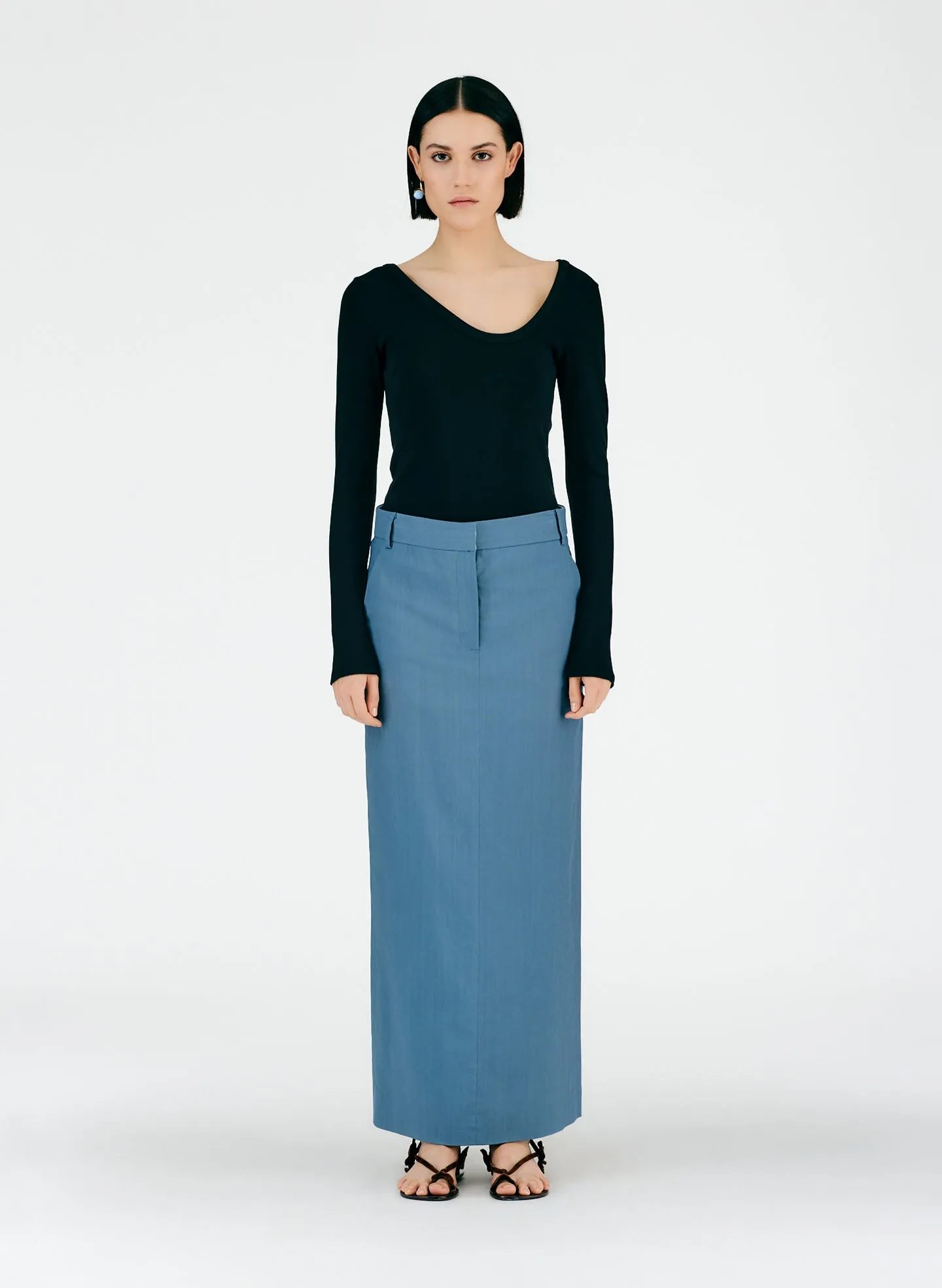 Fluid Suiting Maxi Trouser Skirt sold by Tibi