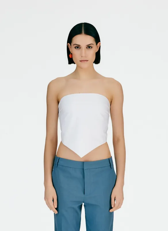 Eco Poplin Strapless Bandeau made by Tibi