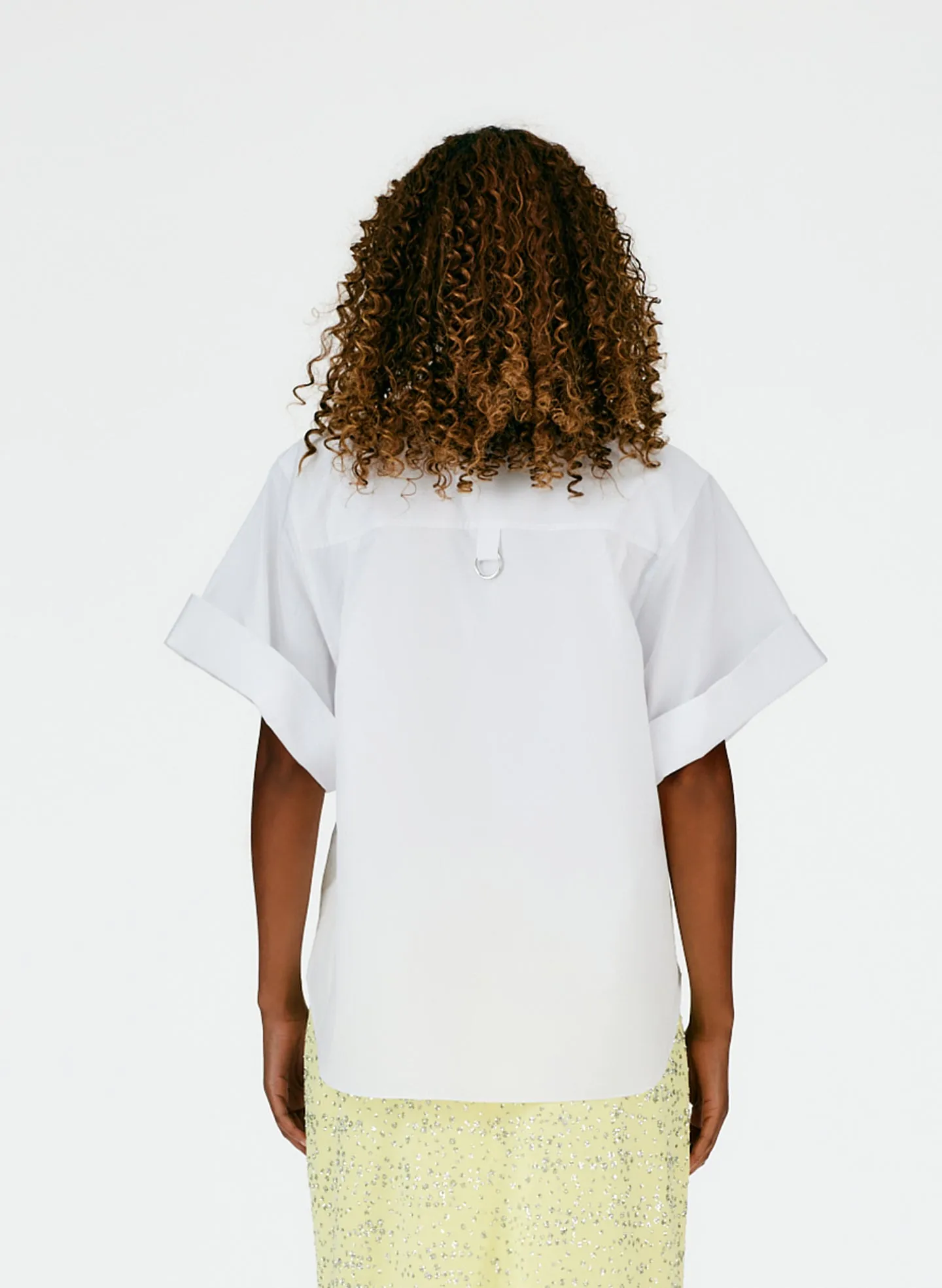 Eco Poplin Rolled Sleeve Shirt sold by Tibi product image thumbnail 3