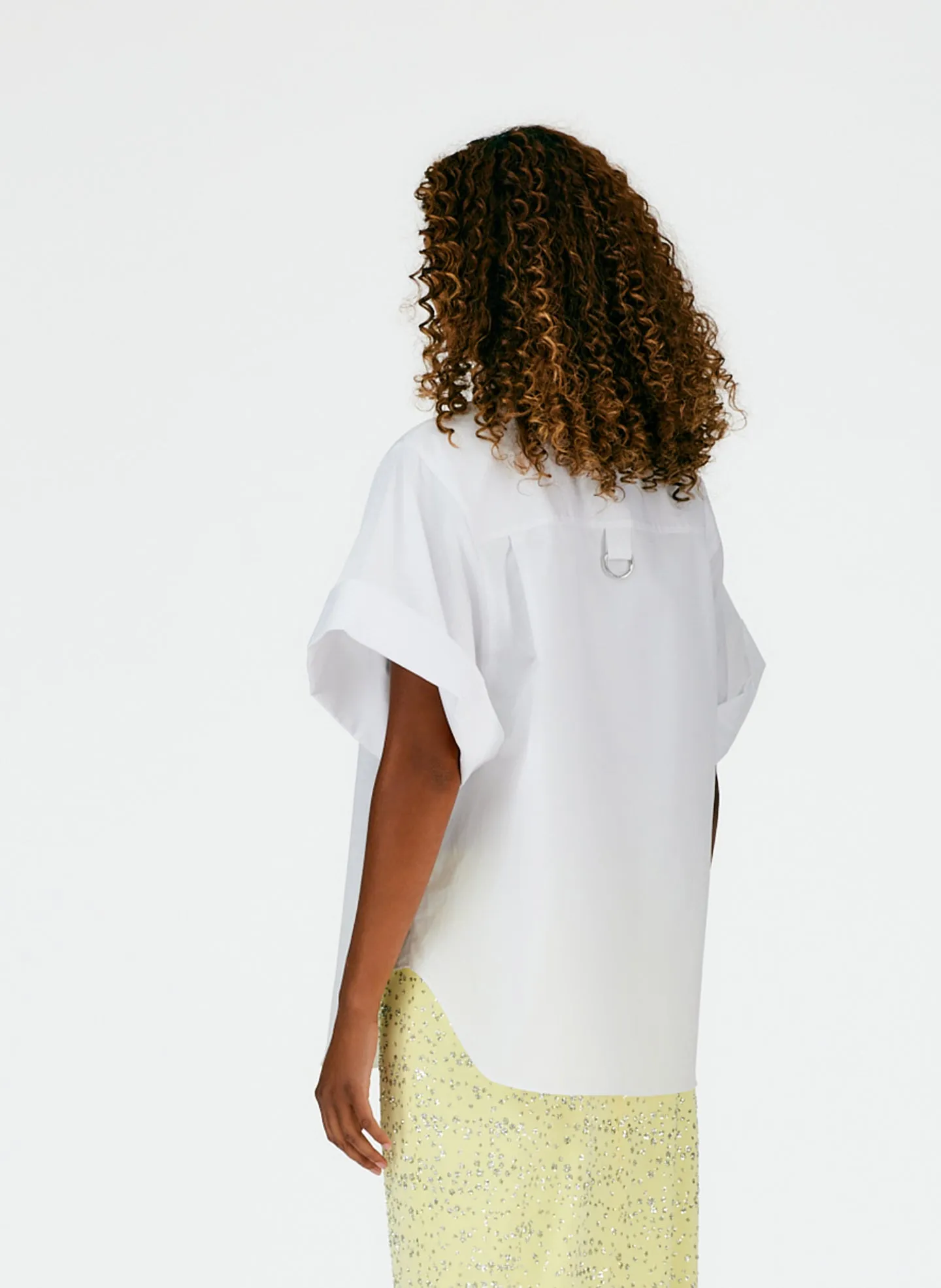 Eco Poplin Rolled Sleeve Shirt sold by Tibi product image thumbnail 4