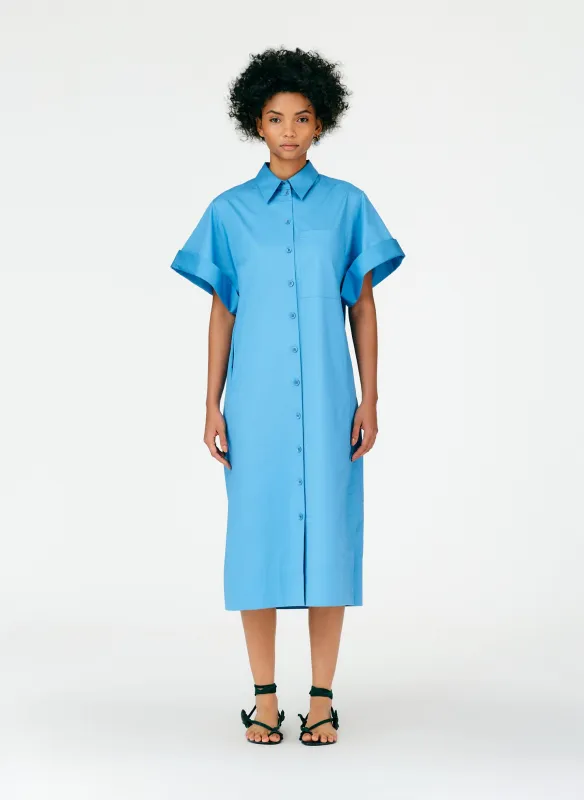 Eco Poplin Rolled Sleeve Shirtdress sold by Tibi