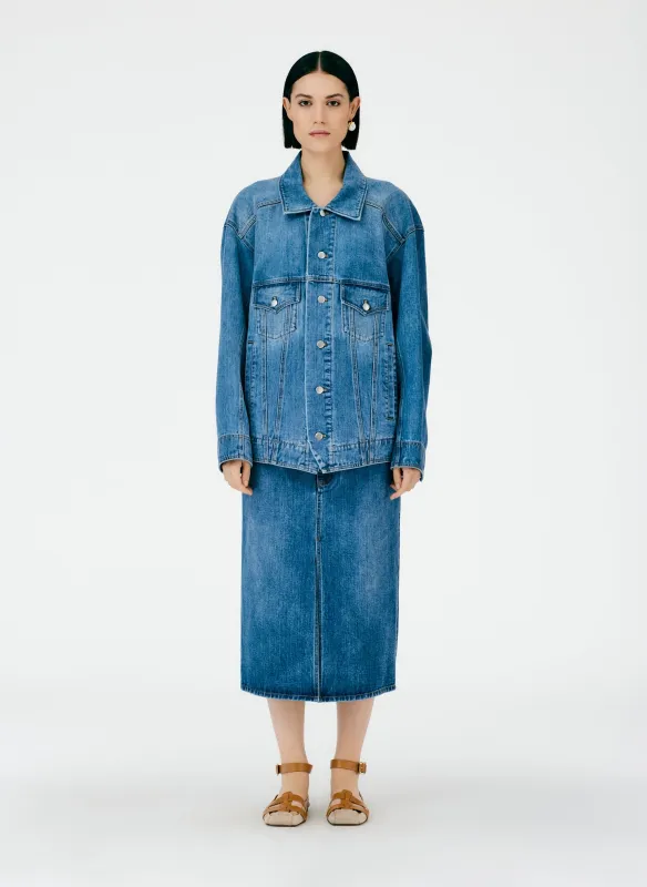 Classic Wash Oversized Jean Jacket made by Tibi