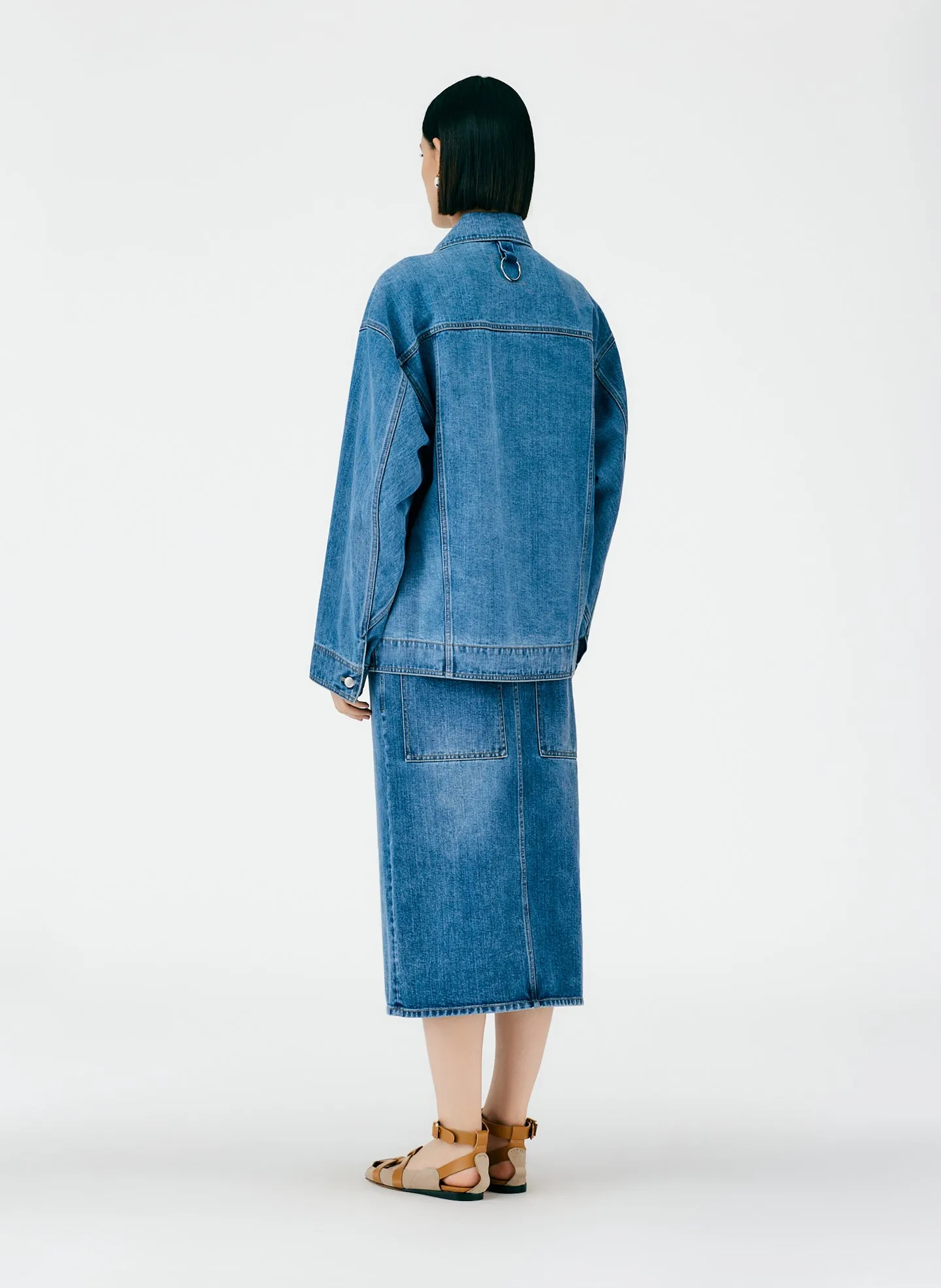 Classic Wash Oversized Jean Jacket sold by Tibi product image thumbnail 4