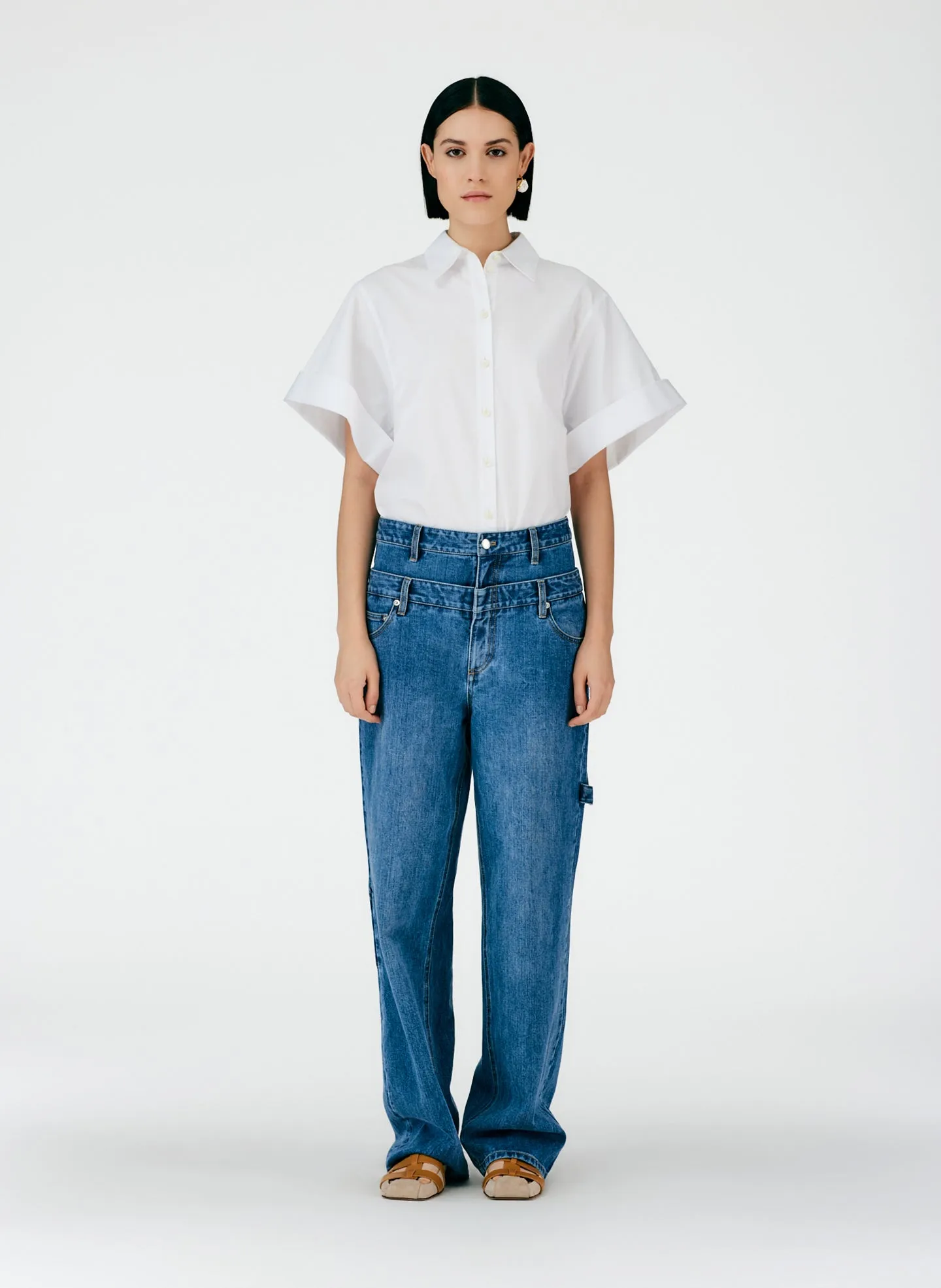 Classic Wash Double Waisted Sam Jean sold by Tibi