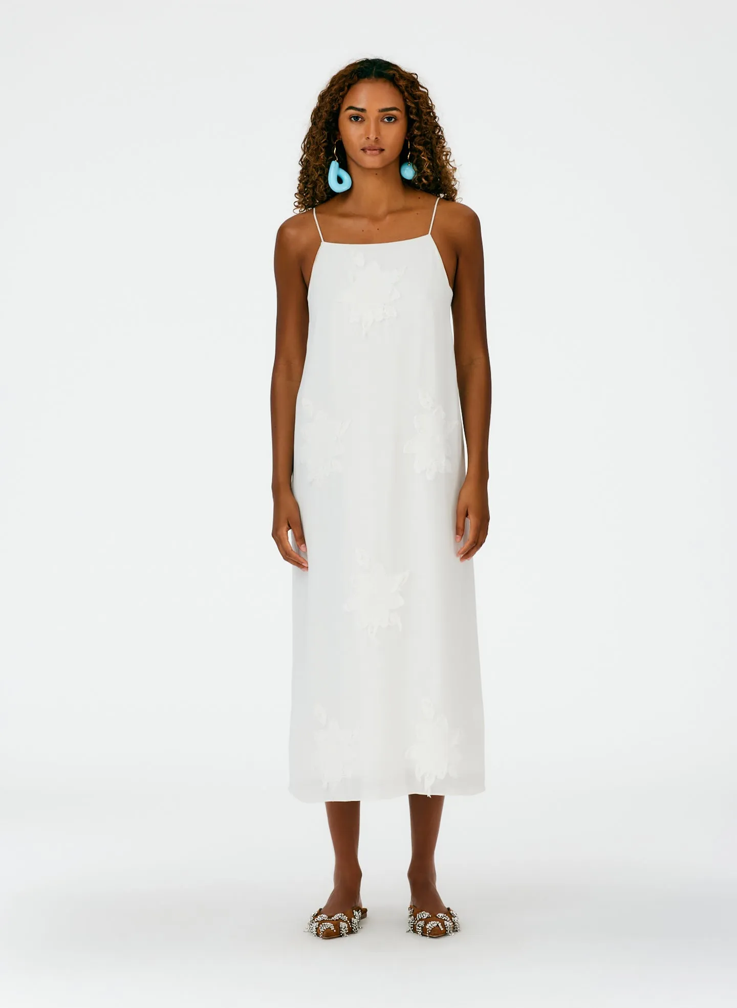 Dahlia Fil Coupe Slip Dress sold by Tibi