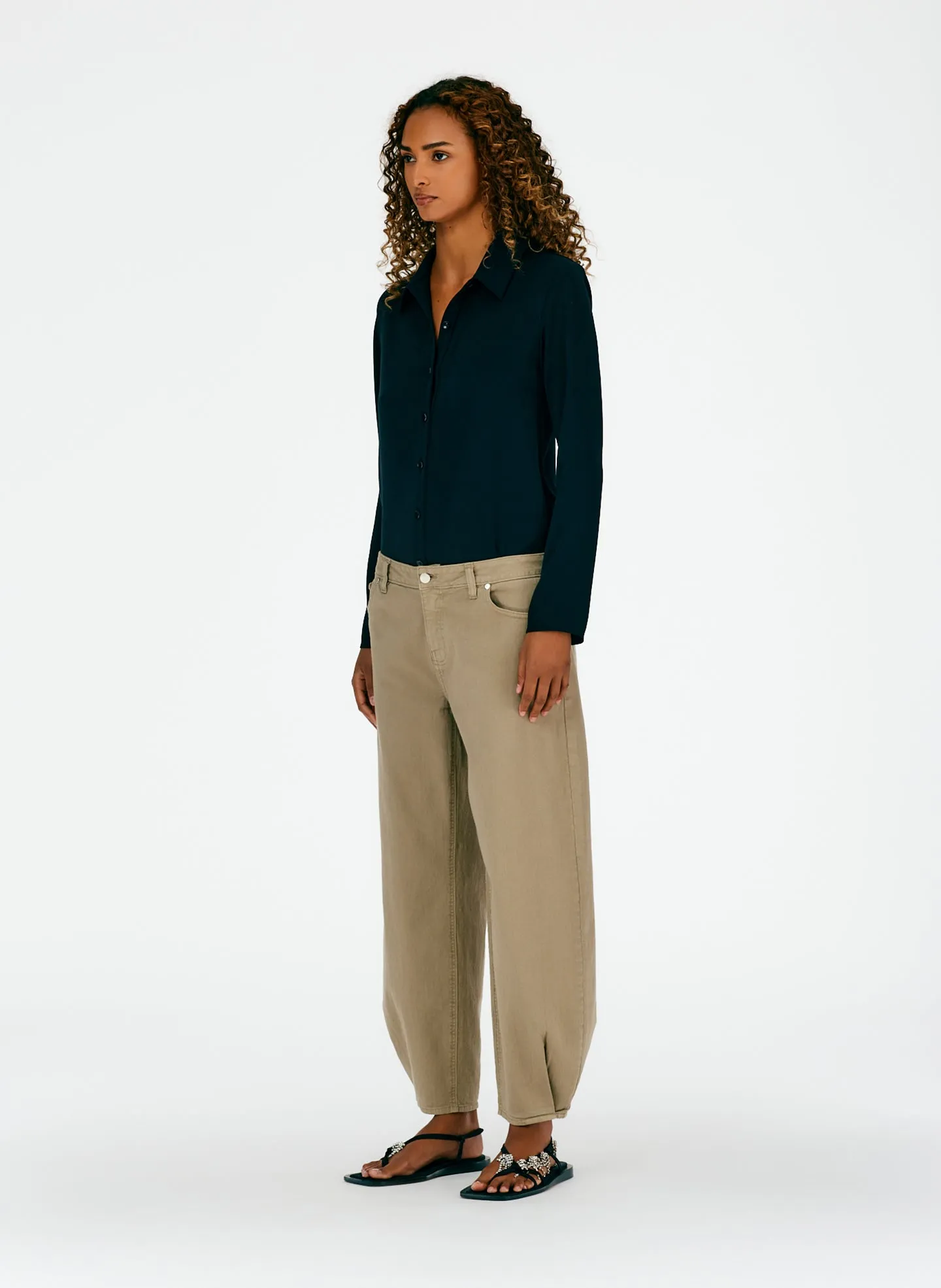 Cotton Drill Brancusi Pant - Long sold by Tibi product image thumbnail 3