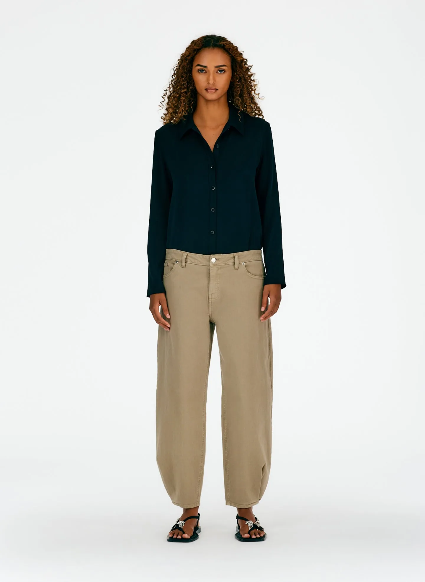 Cotton Drill Brancusi Pant - Long sold by Tibi product image thumbnail 2
