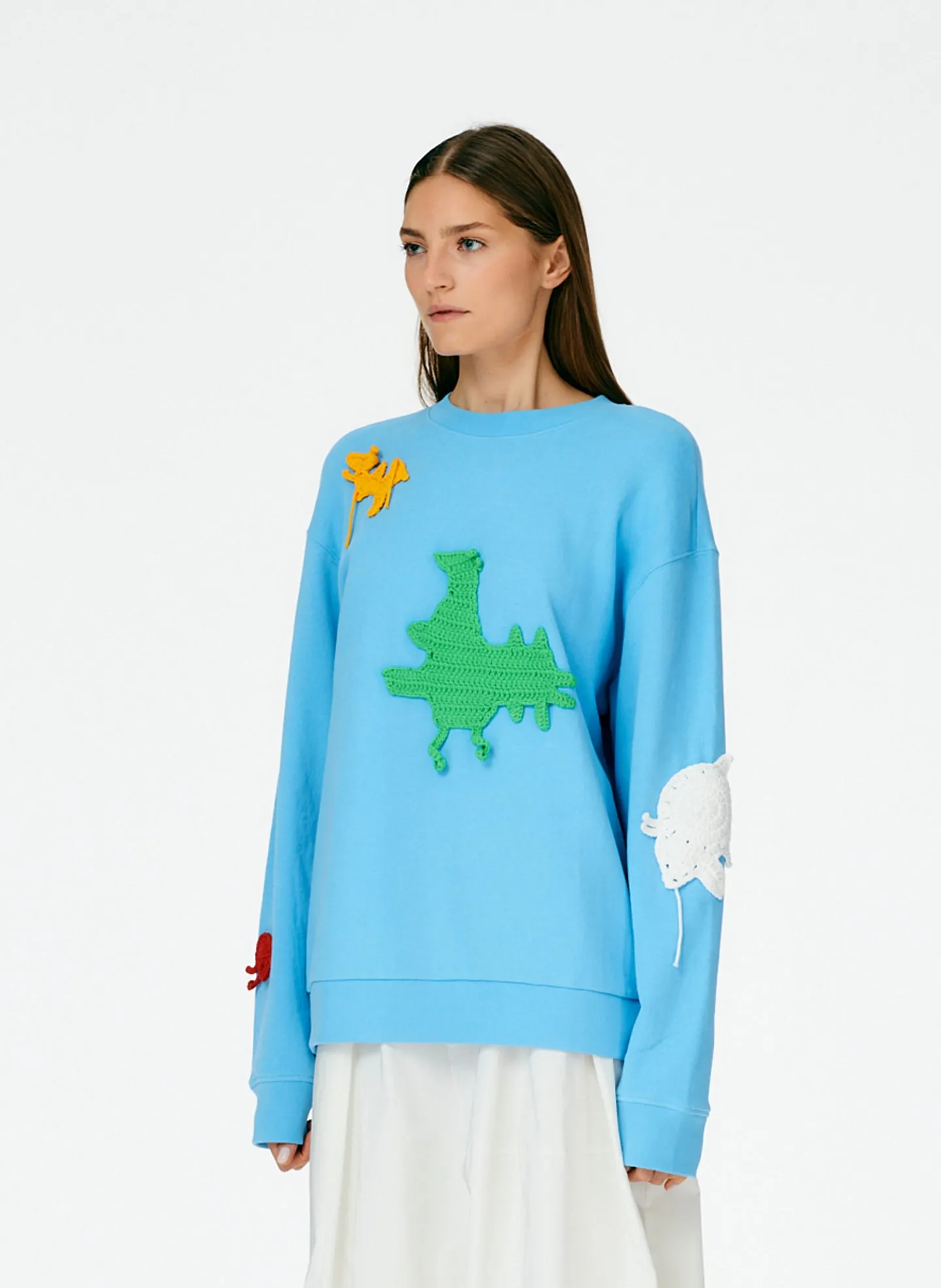 Crochet Appliques Series Sweatshirt sold by Tibi product image thumbnail 2