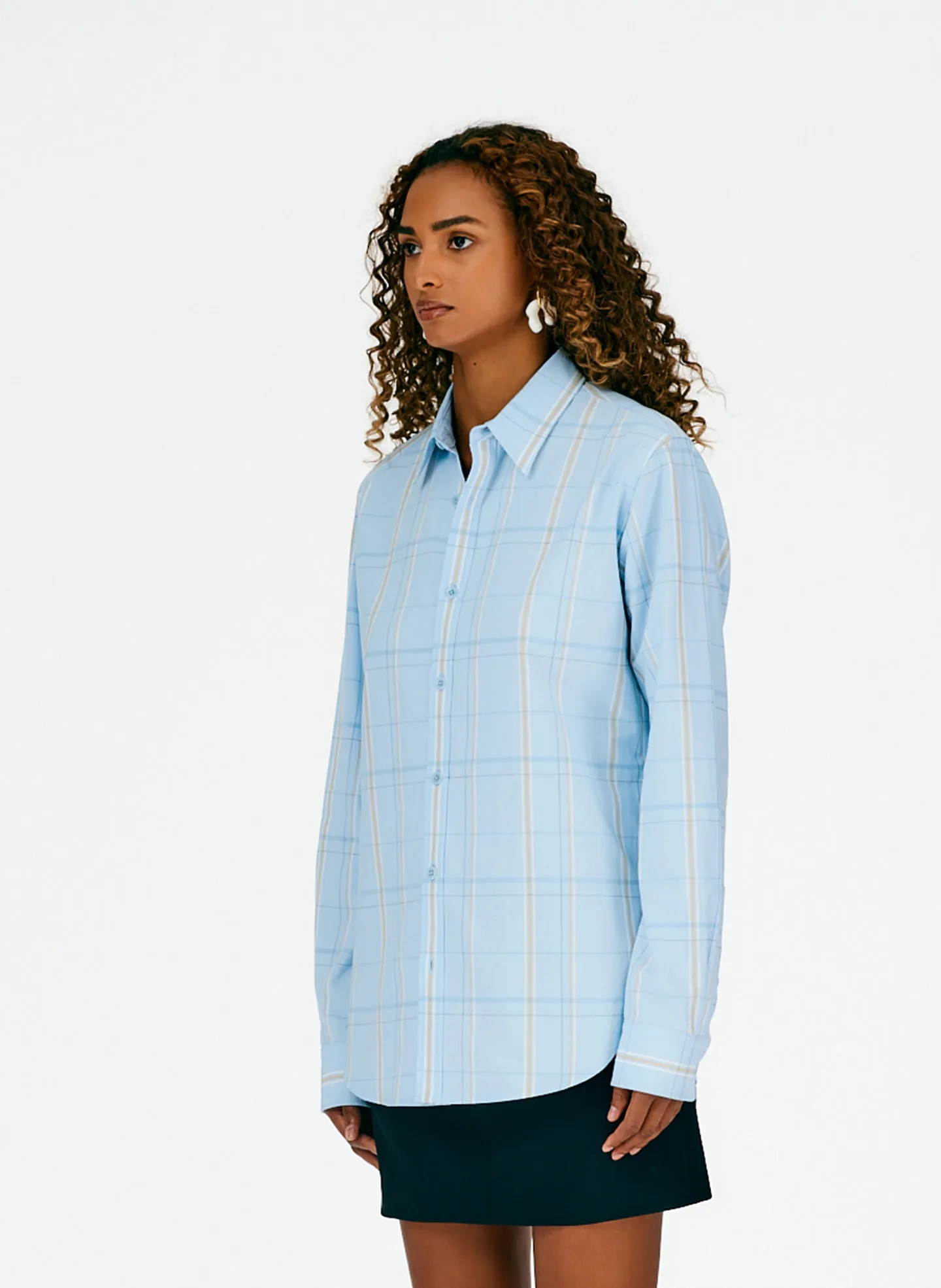 Caleb Plaid Oxford Men's Slim Shirt sold by Tibi product image thumbnail 2