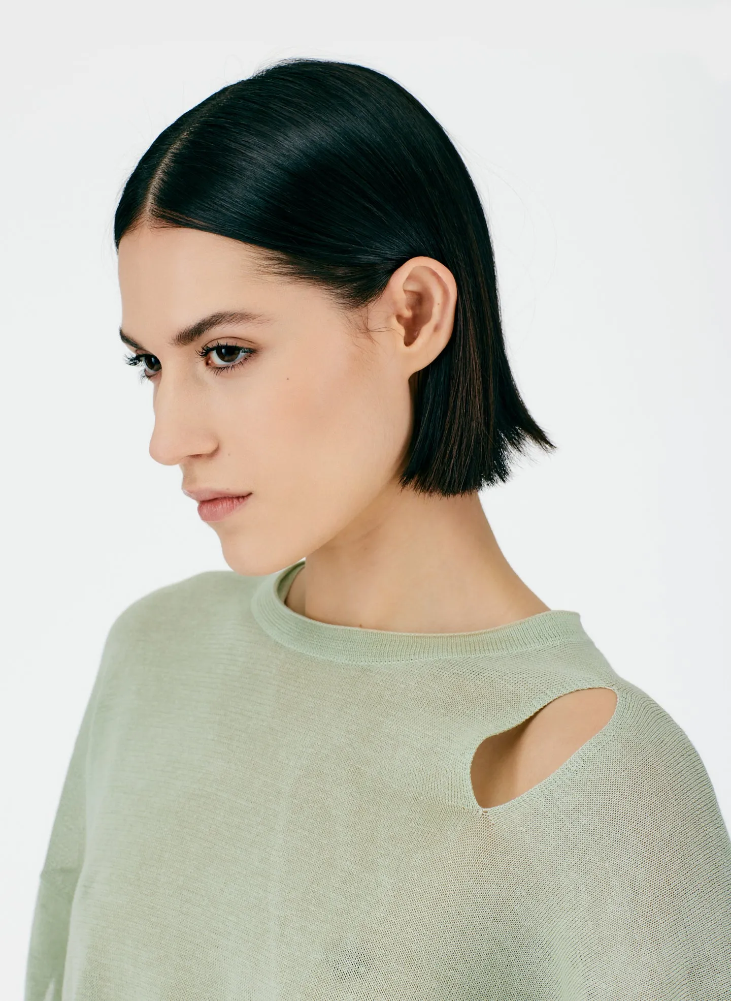 Crispy Cotton Slit Detail Oversized Pullover sold by Tibi product image thumbnail 5