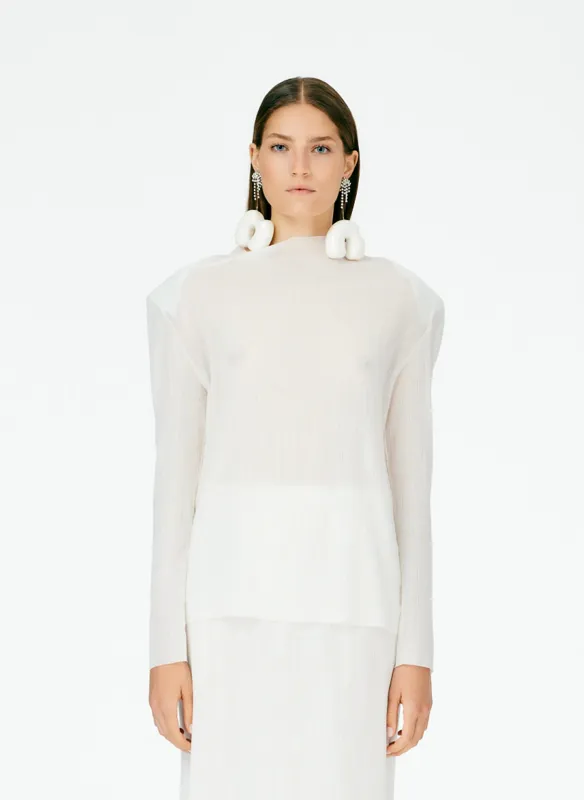 Crepe Gauze Crewneck Top made by Tibi