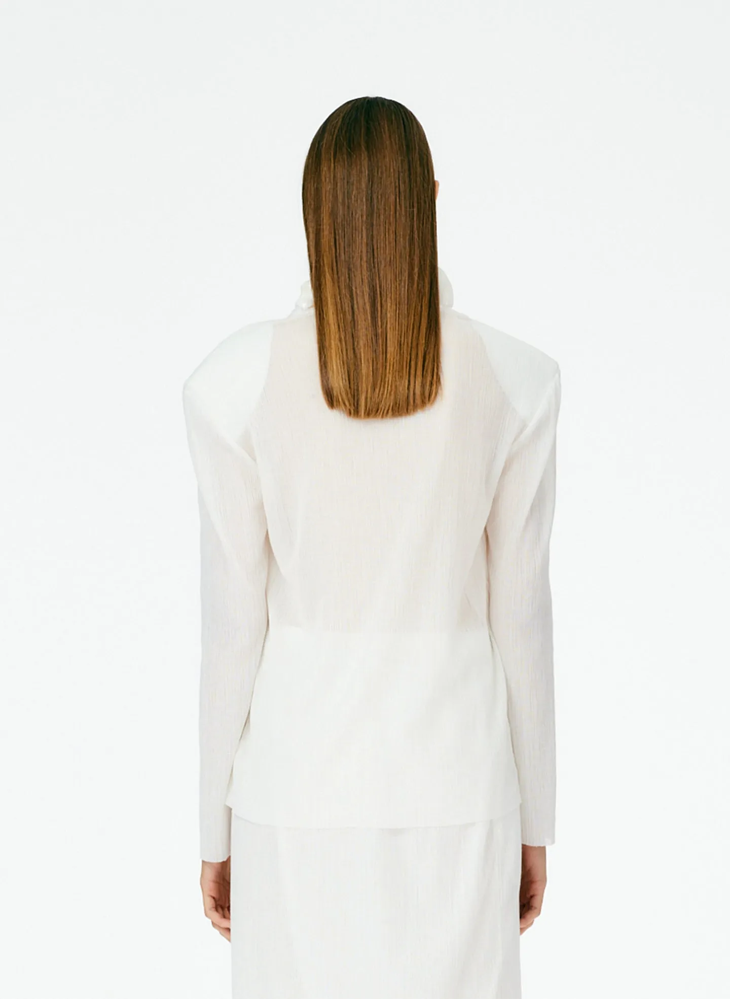 Crepe Gauze Crewneck Top sold by Tibi product image thumbnail 4