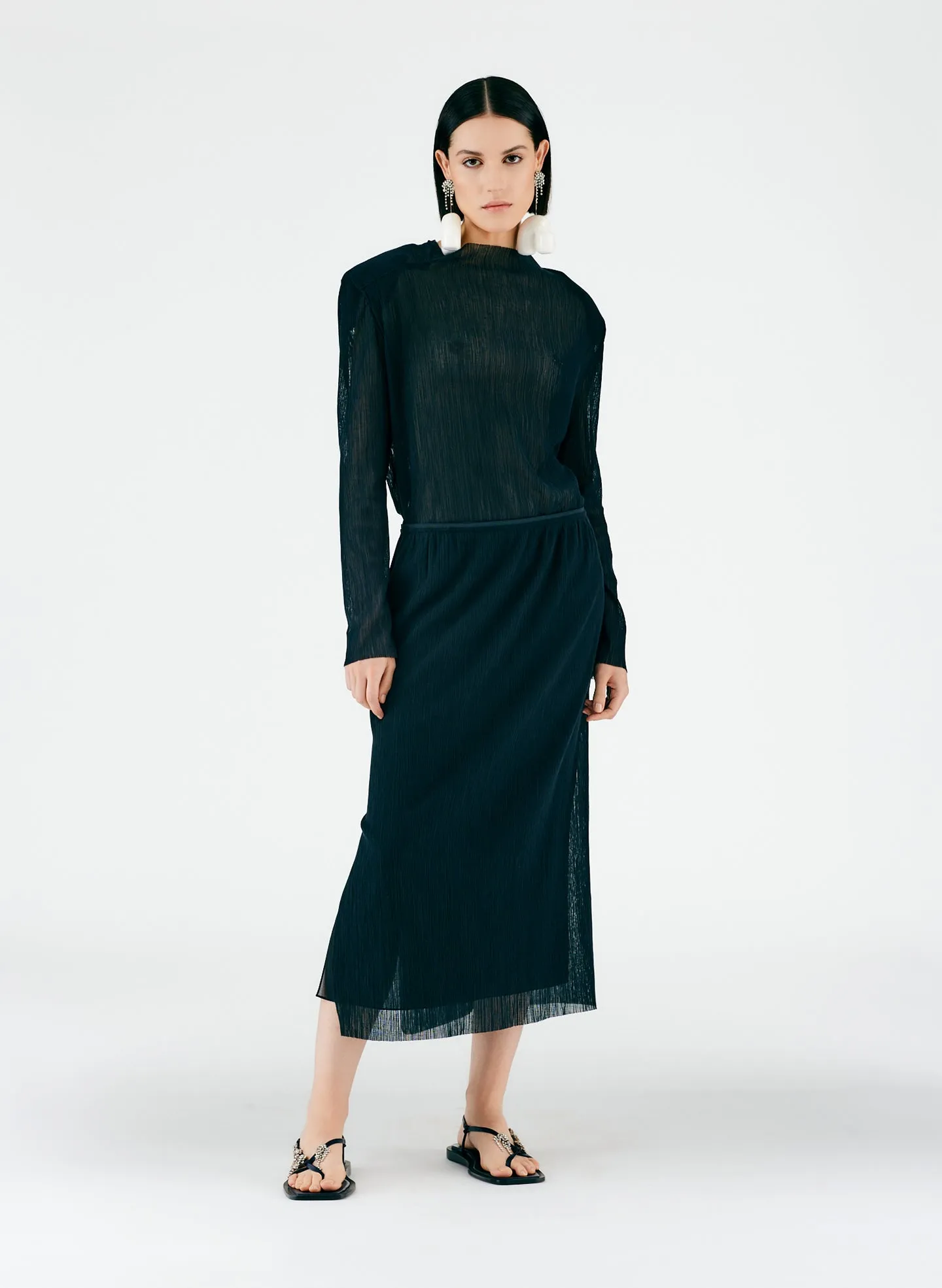 Crepe Gauze Pull On Skirt sold by Tibi product image thumbnail 2