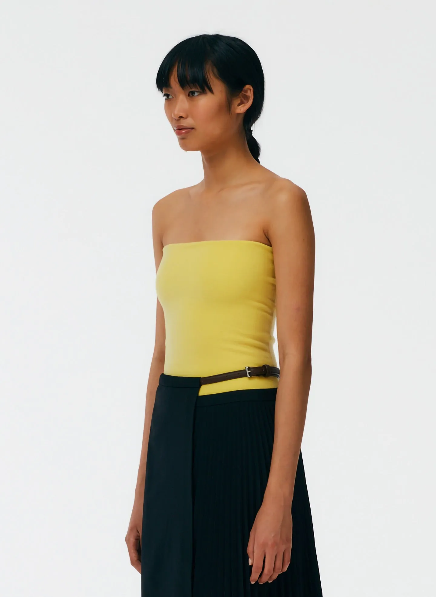 Compact Stretch Cashmere Tube Top sold by Tibi product image thumbnail 3