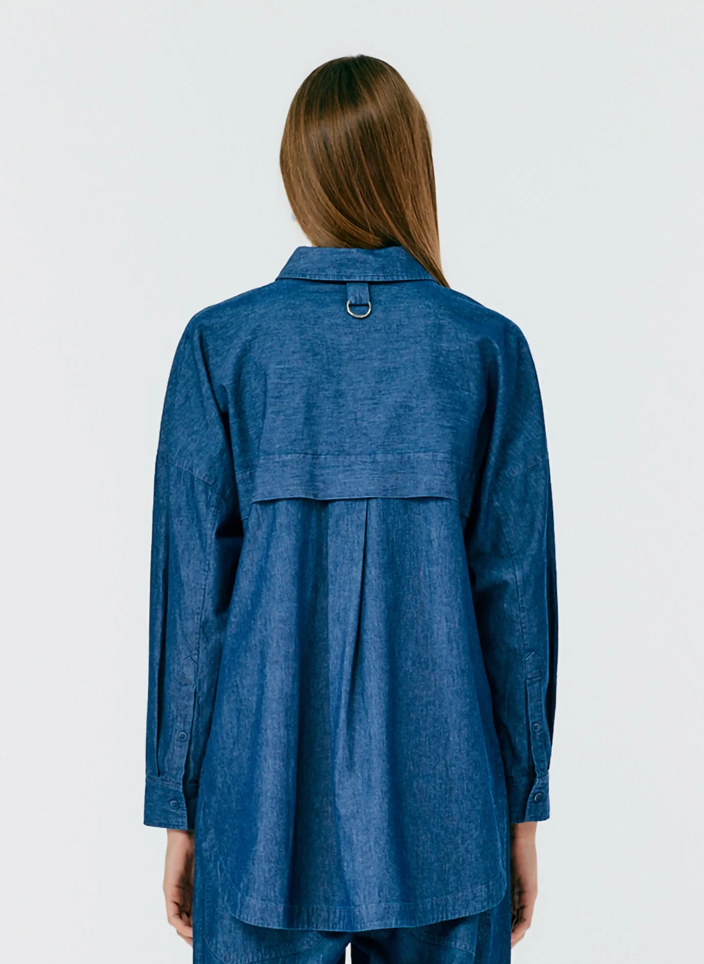 Light Weight Denim Oversized Gabe Shirt sold by Tibi product image thumbnail 5