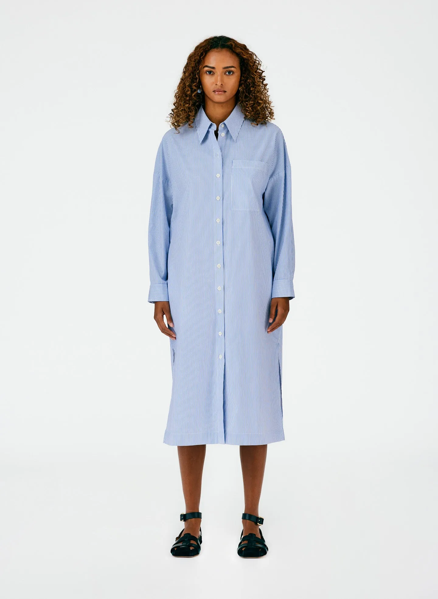 Striped Shirting Shirtdress sold by Tibi