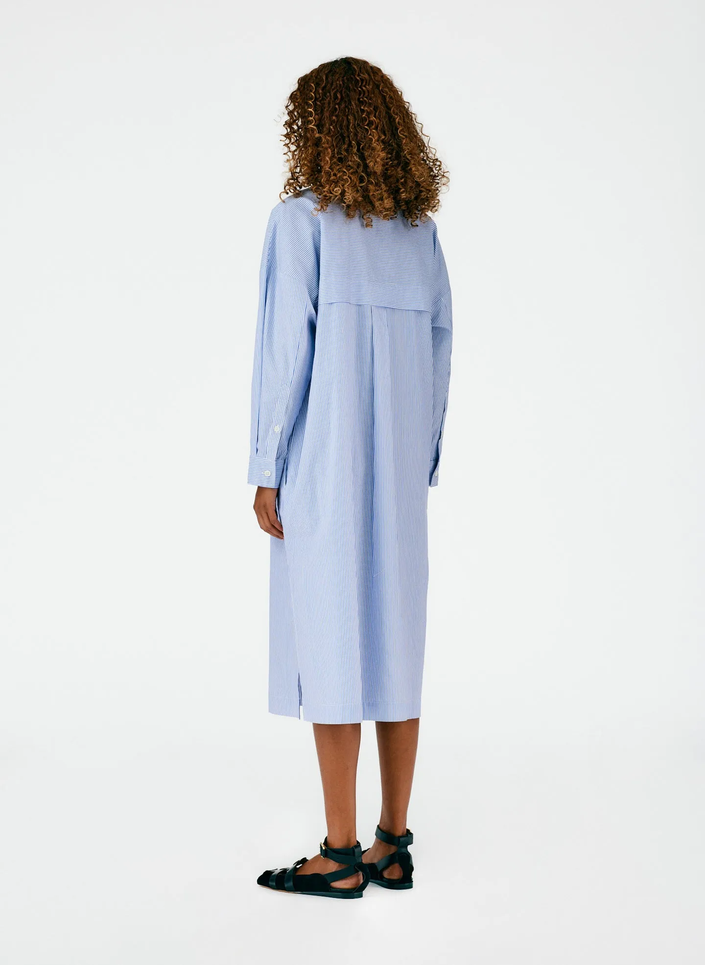 Striped Shirting Shirtdress sold by Tibi product image thumbnail 4