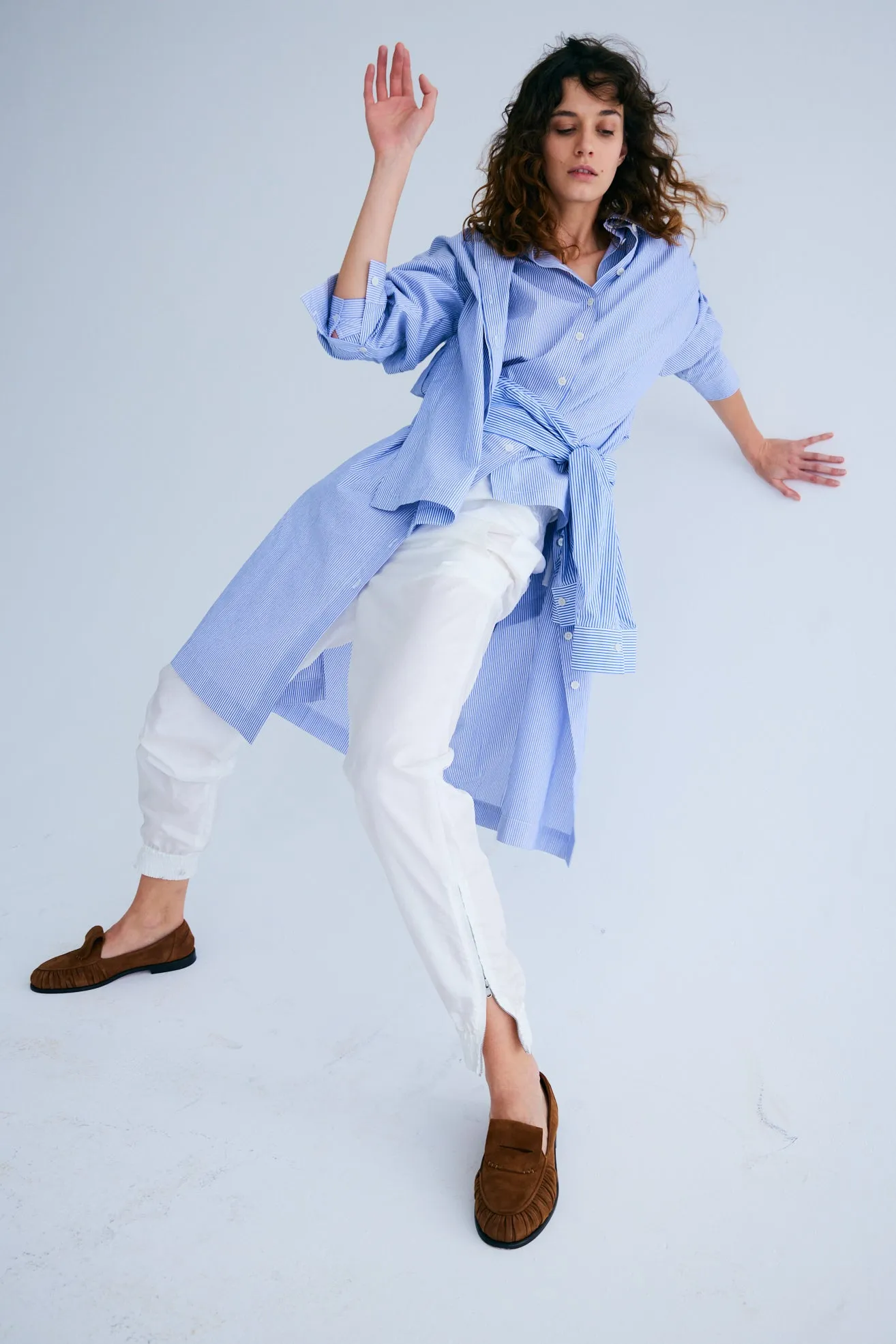 Striped Shirting Shirtdress sold by Tibi product image thumbnail 2