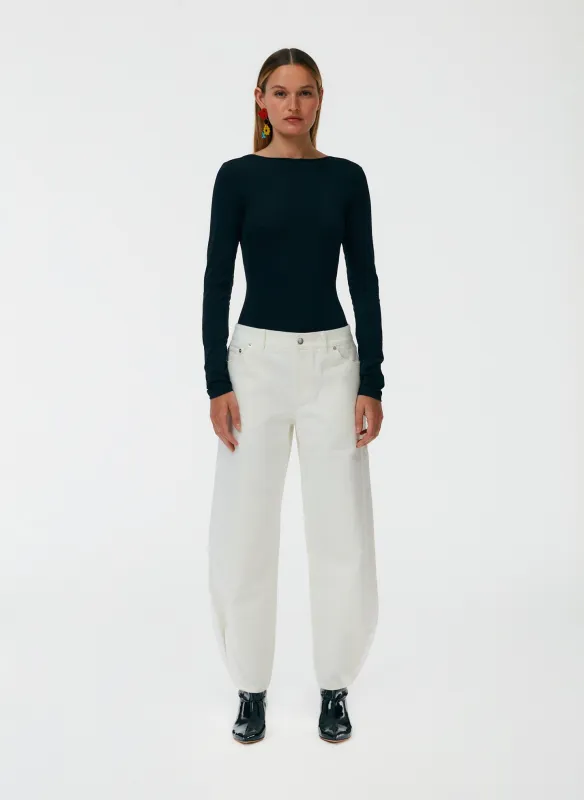 White Brancusi Jean - Long made by Tibi
