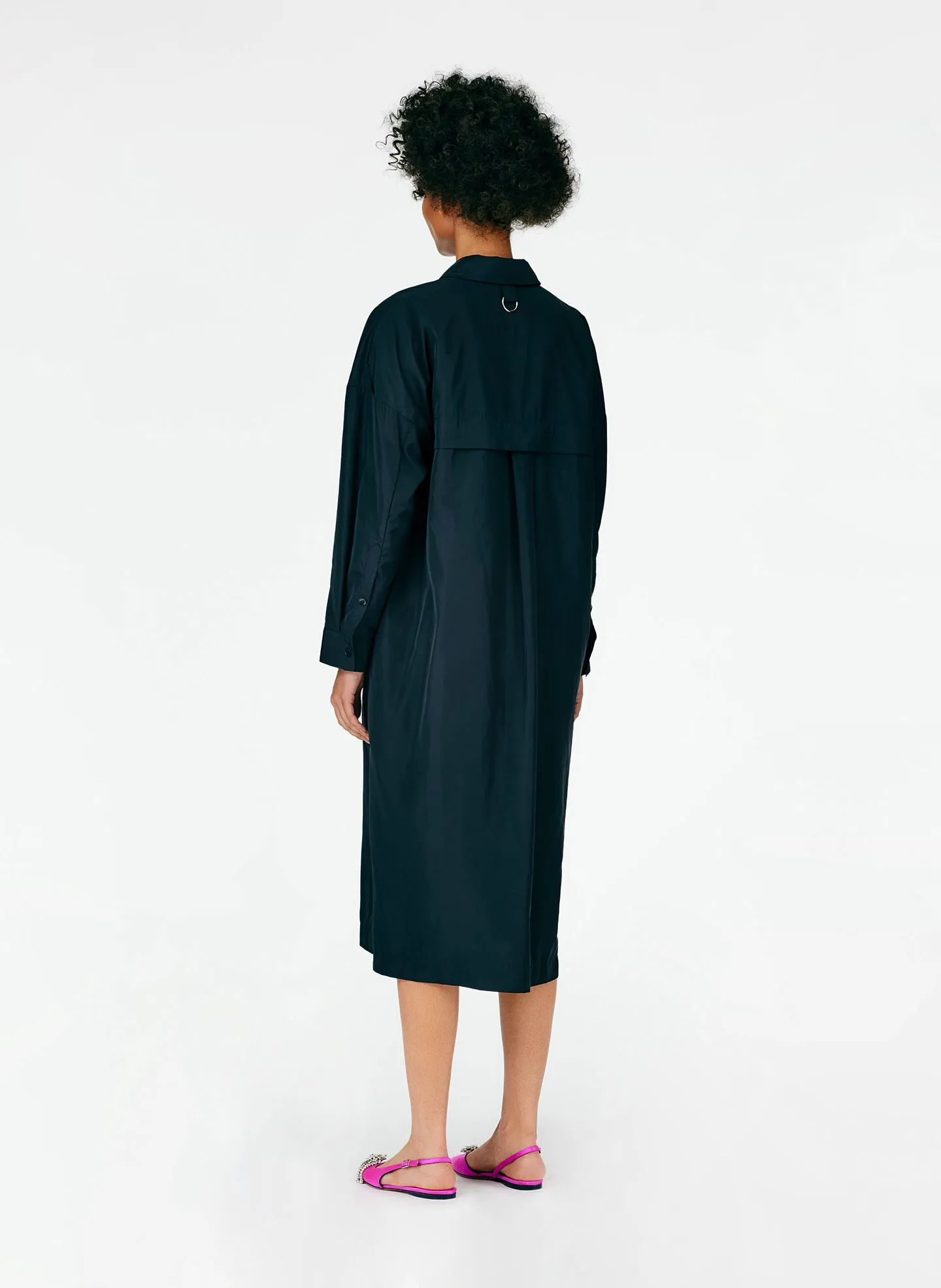 Italian Sporty Nylon Shirtdress sold by Tibi product image thumbnail 3