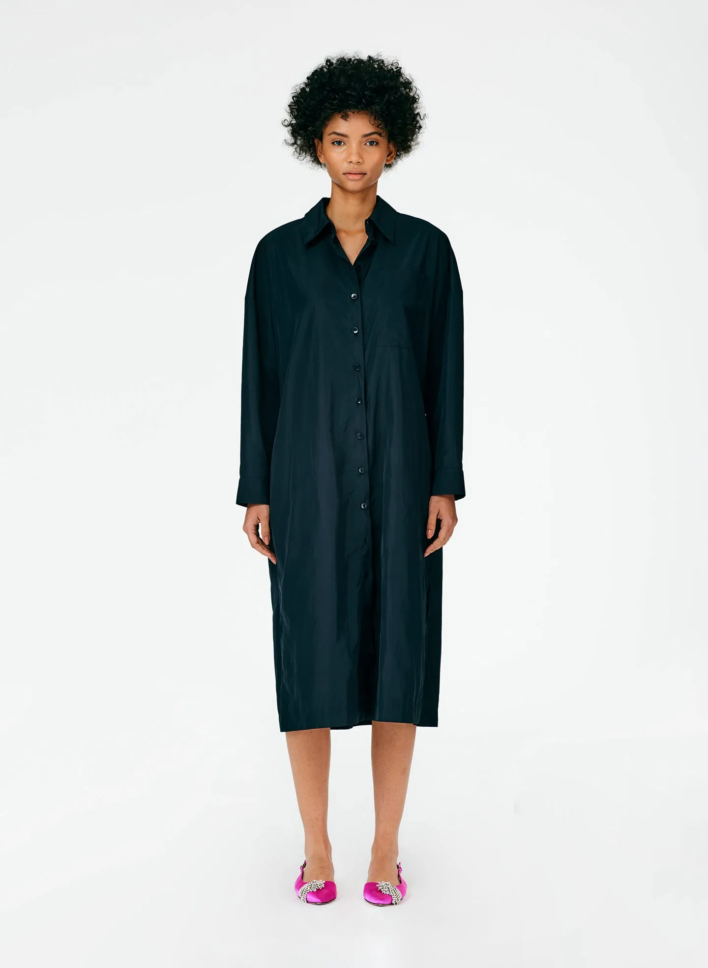 Italian Sporty Nylon Shirtdress sold by Tibi