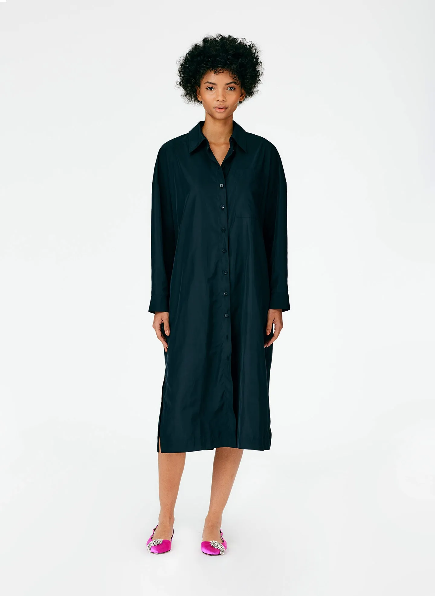 Italian Sporty Nylon Shirtdress sold by Tibi product image thumbnail 5