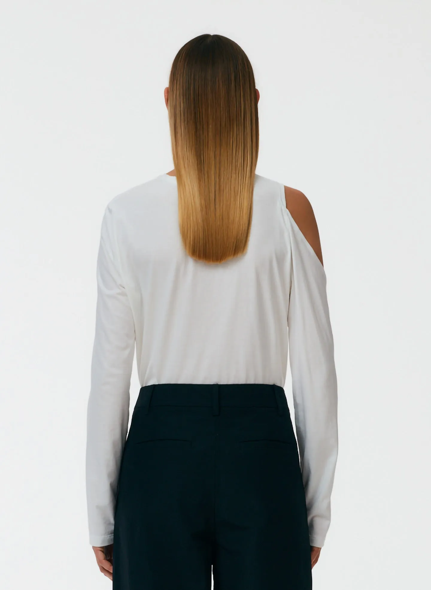 Long Sleeve Cutout T-Shirt sold by Tibi product image thumbnail 4