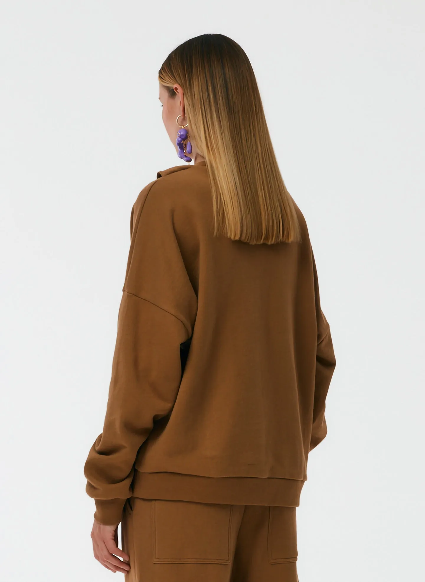 Cutout Dicky Sweatshirt sold by Tibi product image thumbnail 4
