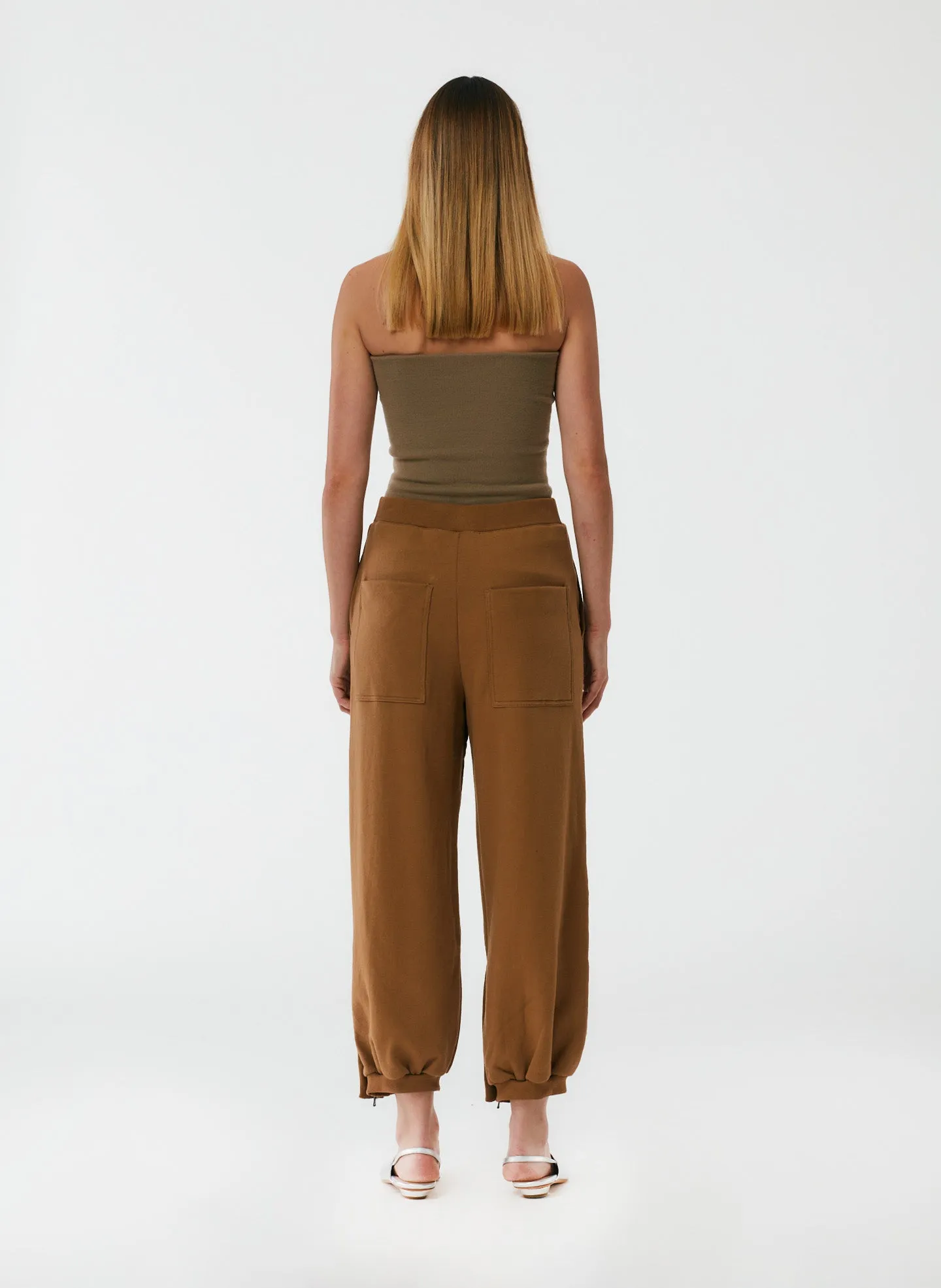 Cropped Sweatpant with Zipper sold by Tibi product image thumbnail 4