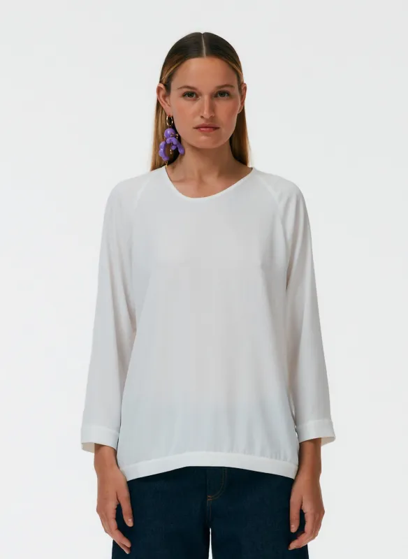 Soft Drape Asymmetrical Sweatshirt made by Tibi