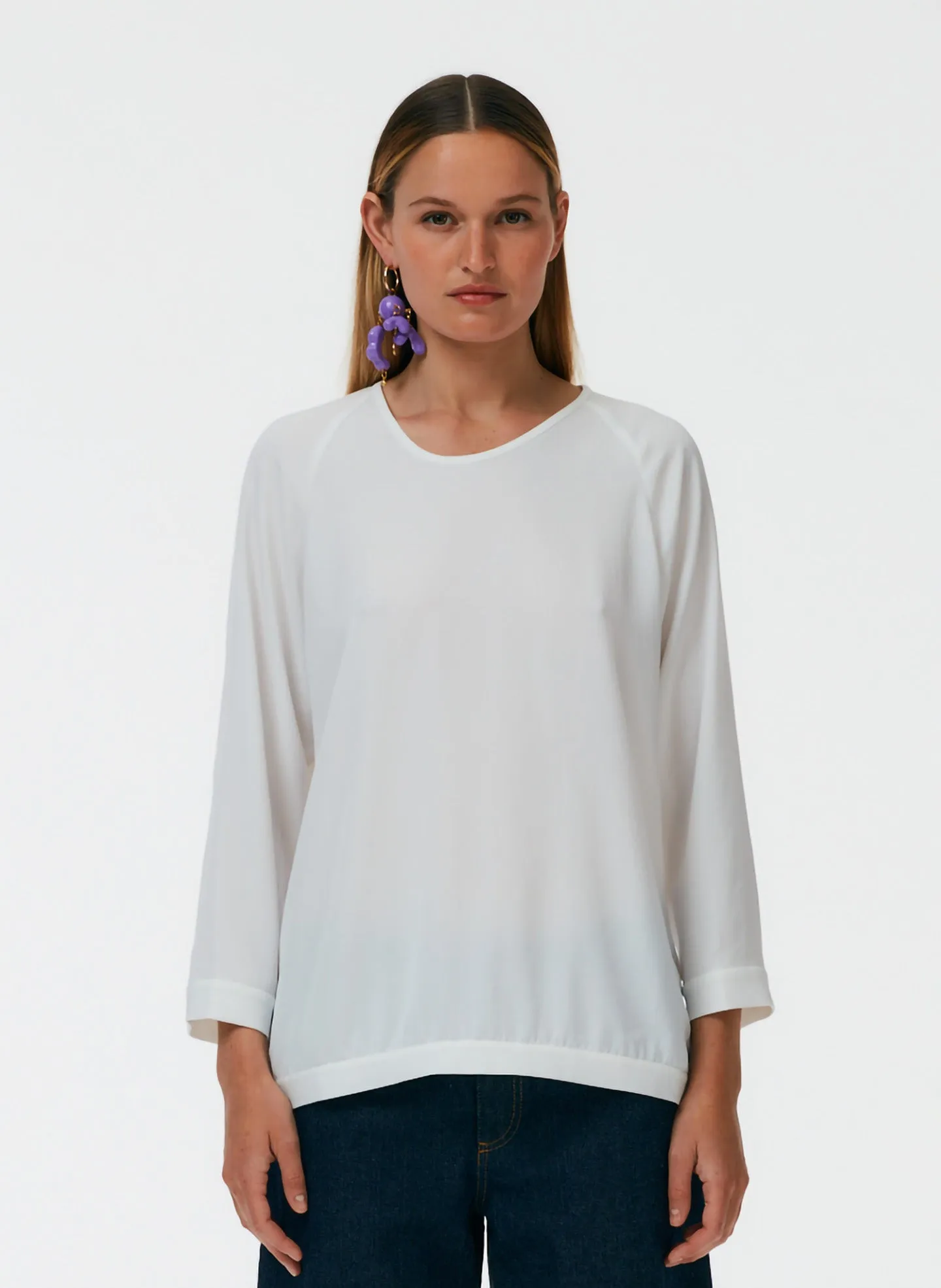 Soft Drape Asymmetrical Sweatshirt sold by Tibi