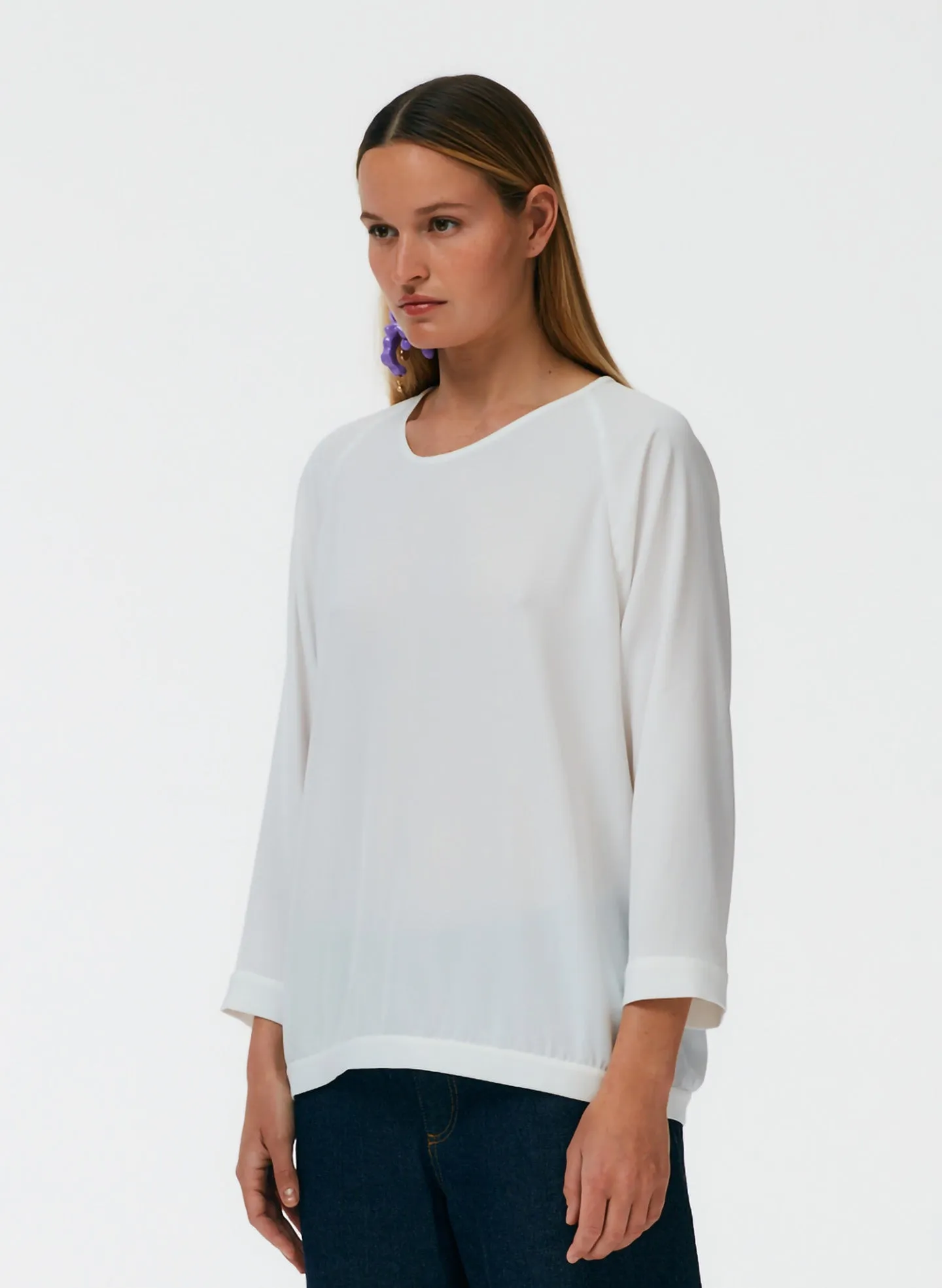 Soft Drape Asymmetrical Sweatshirt sold by Tibi product image thumbnail 2