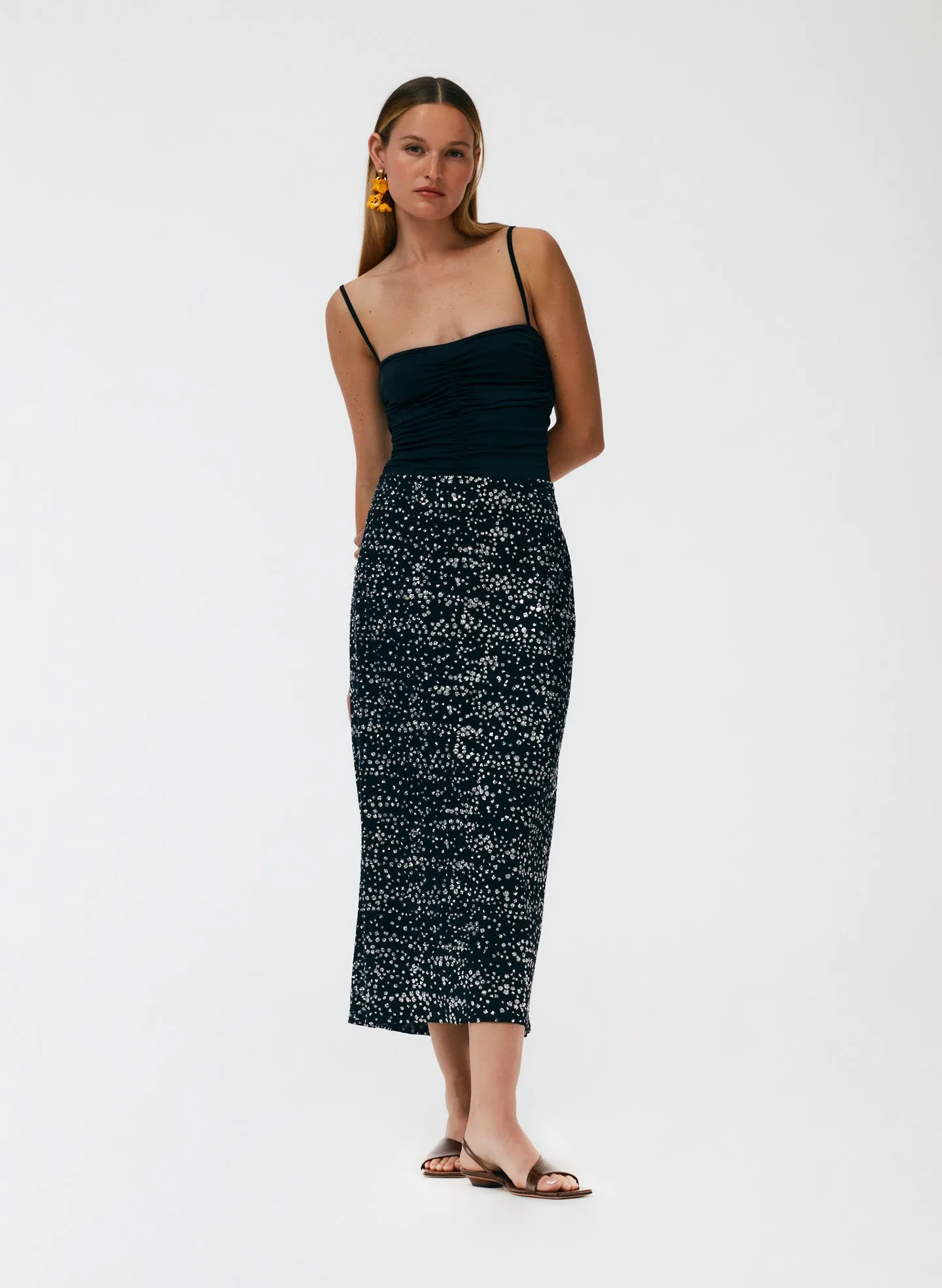 Scintilla Jersey Pencil Skirt sold by Tibi product image thumbnail 5